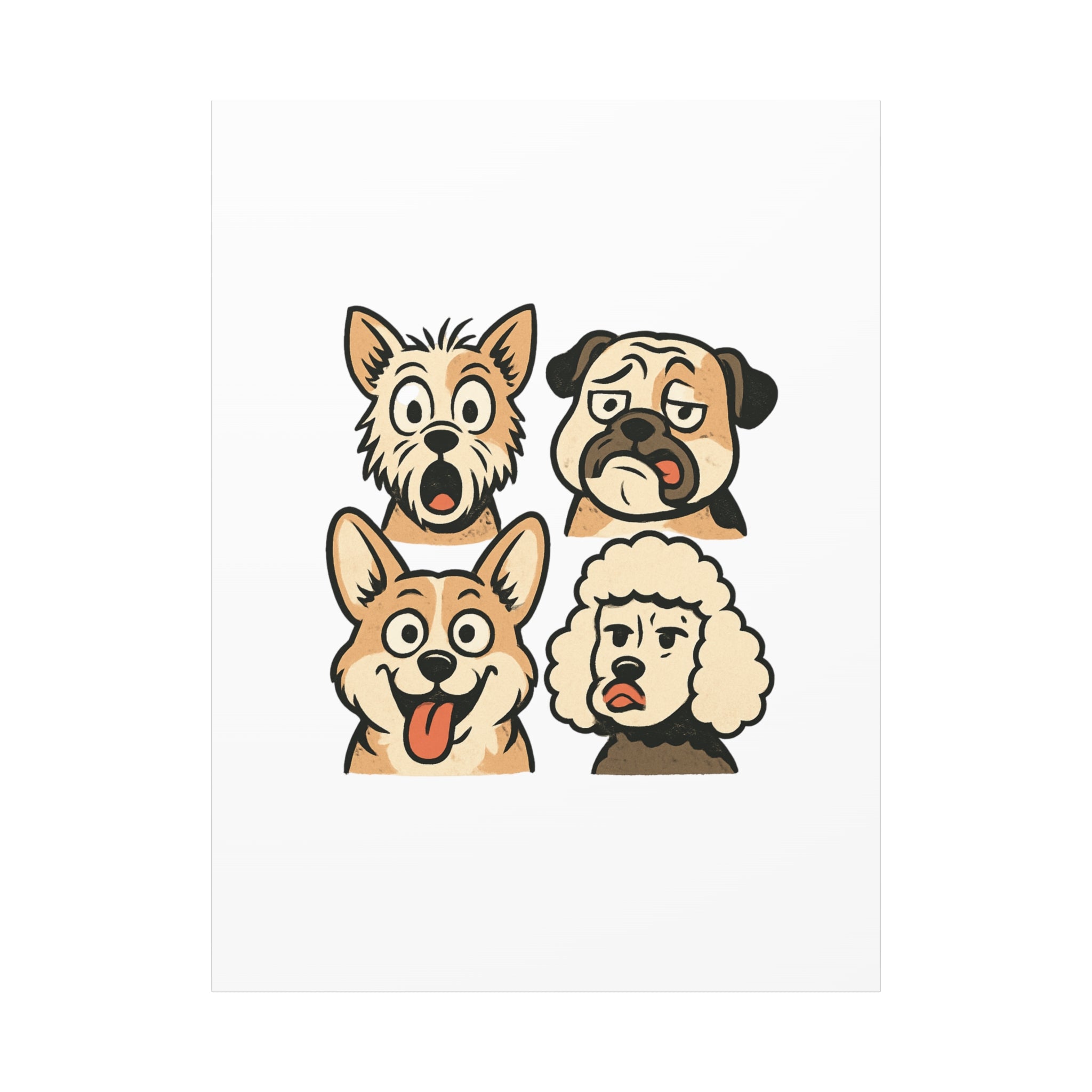 Canvas Print - Dog Faces Wall Art