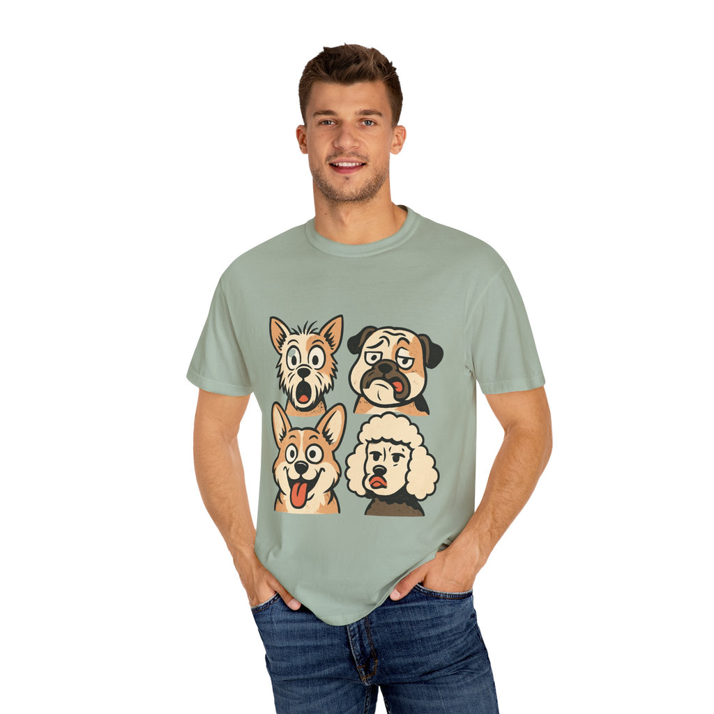 Cartoon Dog Faces T-Shirt