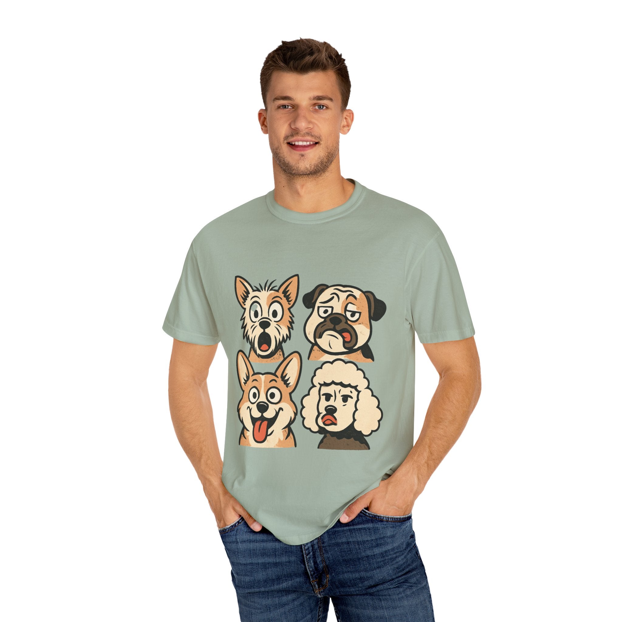 Cartoon Dog Faces T-Shirt