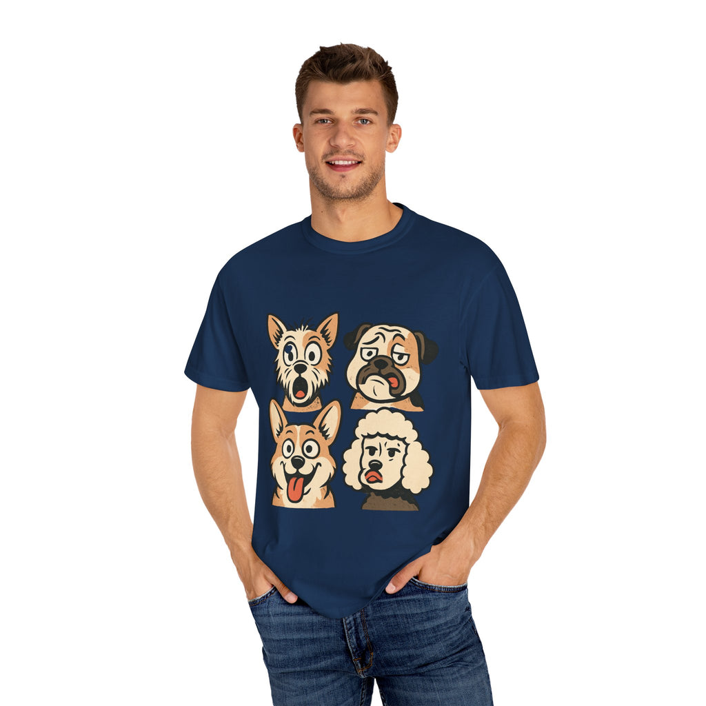 Cartoon Dog Faces T-Shirt