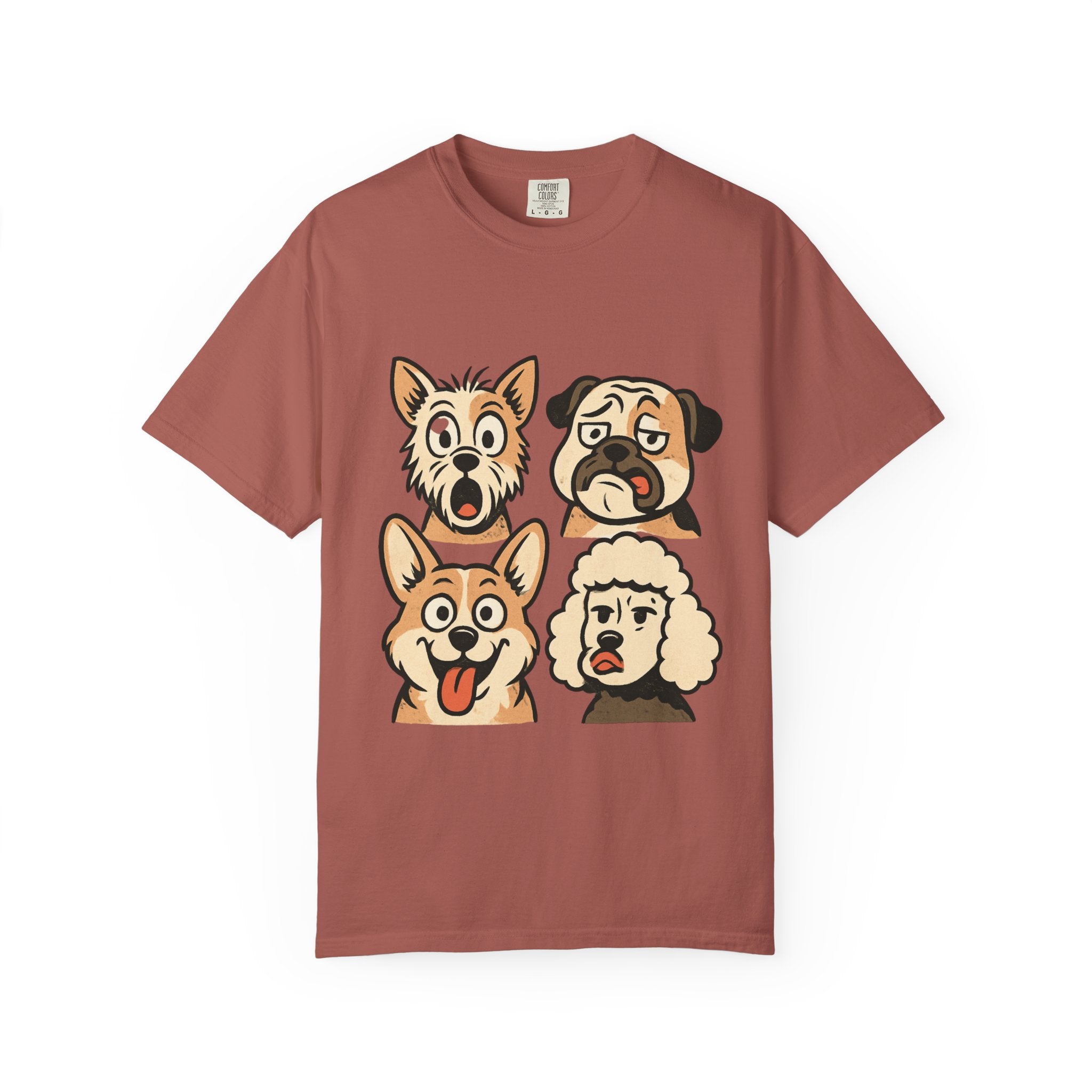 Cartoon Dog Faces T-Shirt