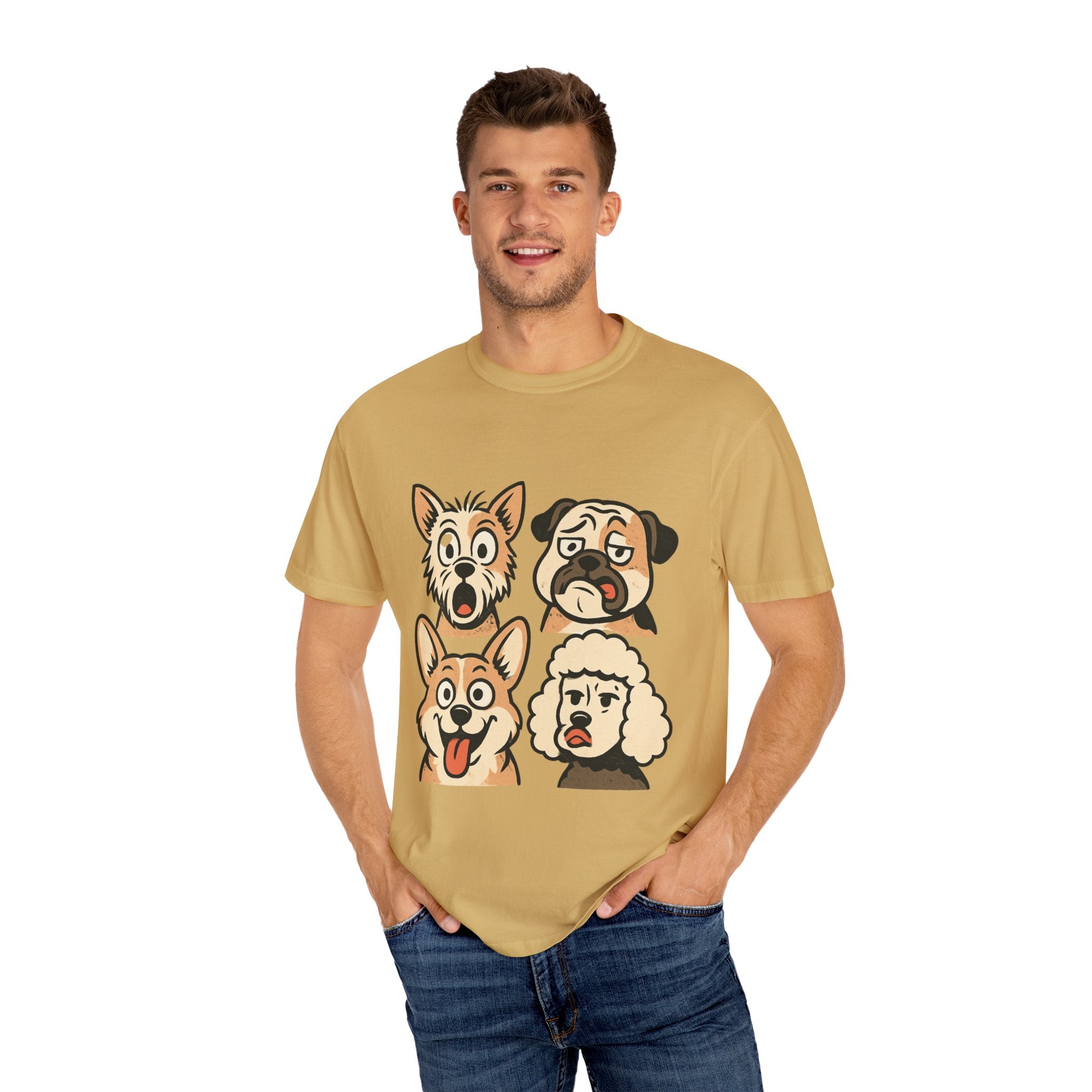Cartoon Dog Faces T-Shirt