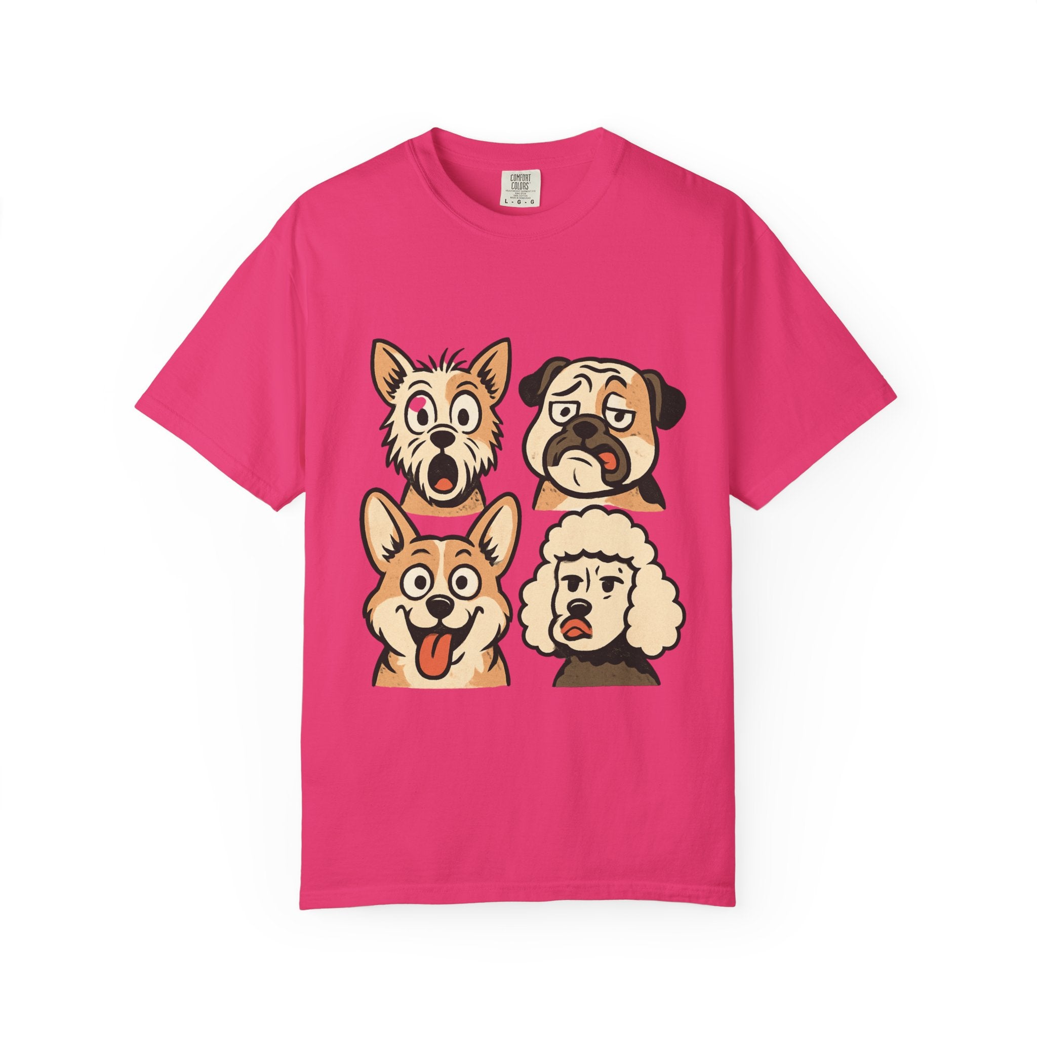 Cartoon Dog Faces T-Shirt