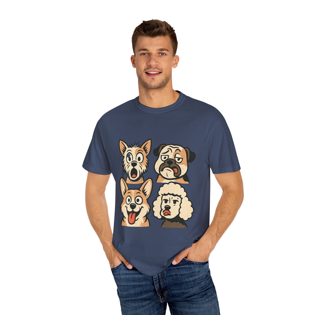 Cartoon Dog Faces T-Shirt