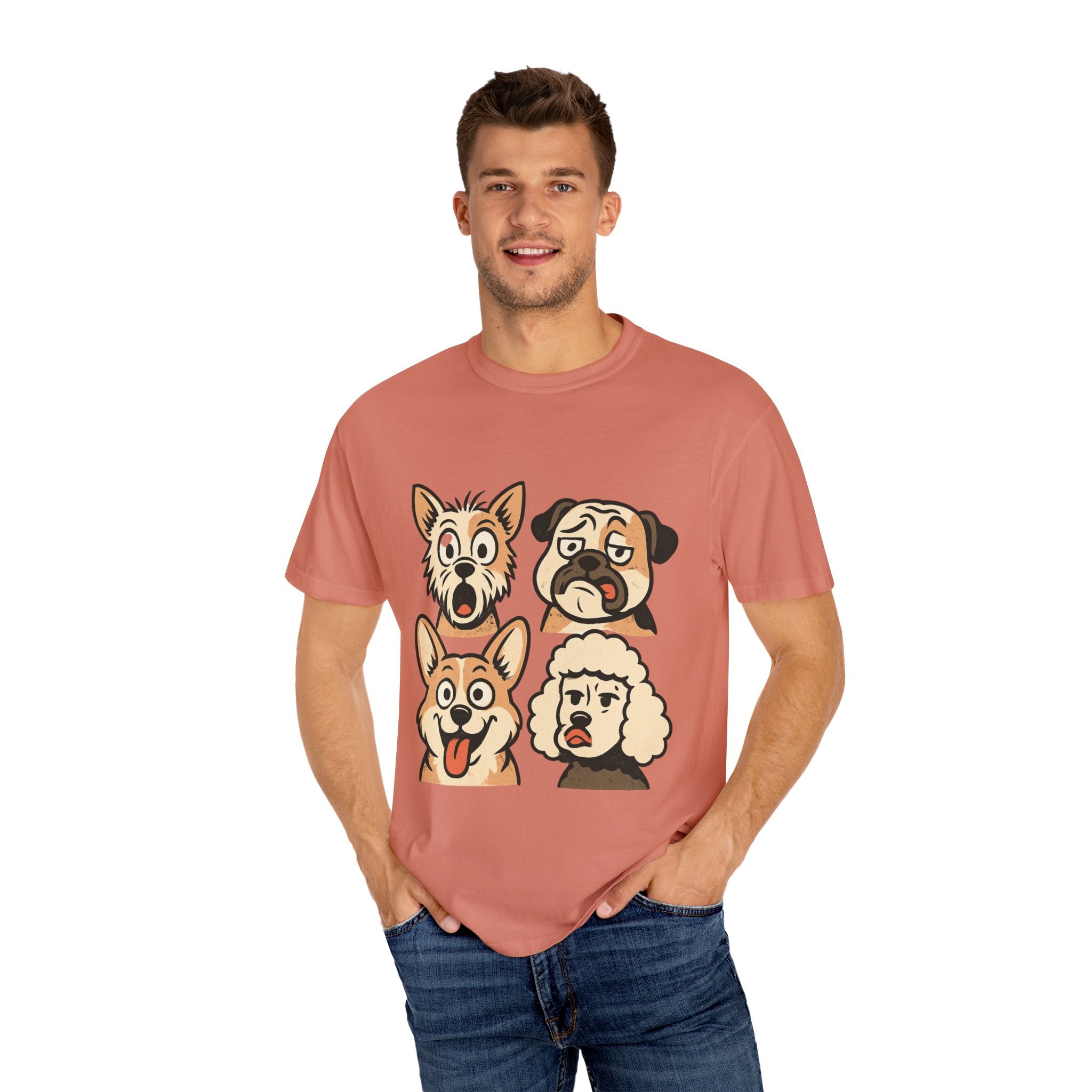 Cartoon Dog Faces T-Shirt