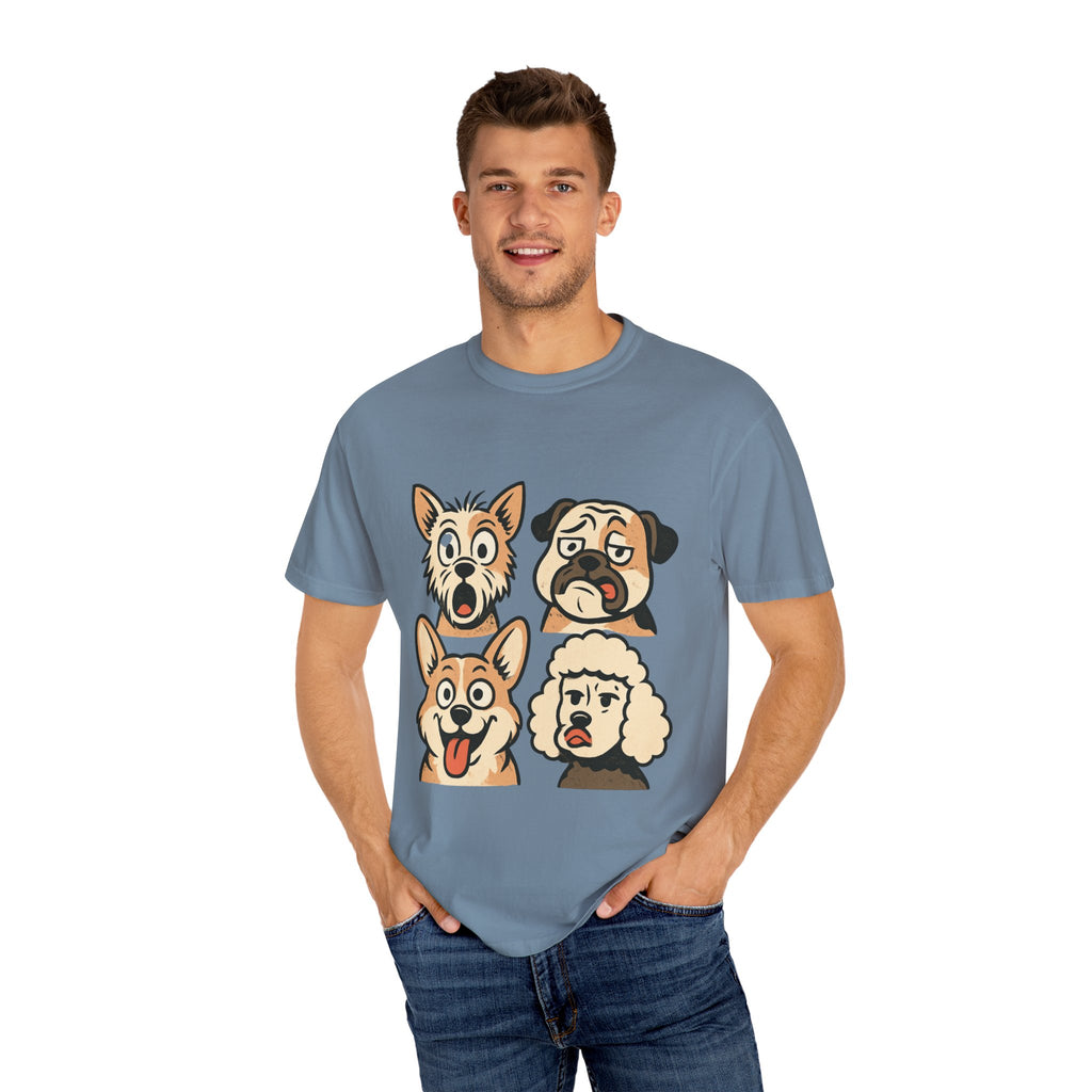 Cartoon Dog Faces T-Shirt