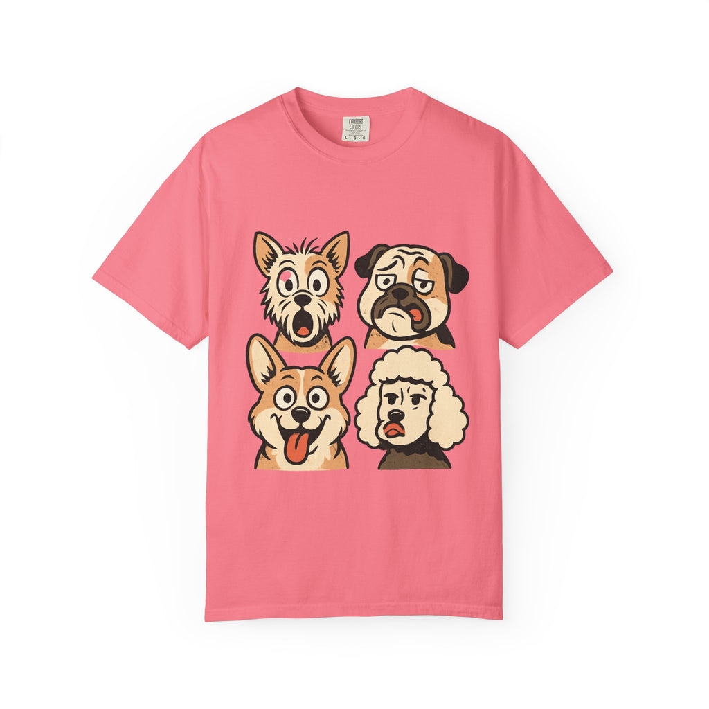 Cartoon Dog Faces T-Shirt