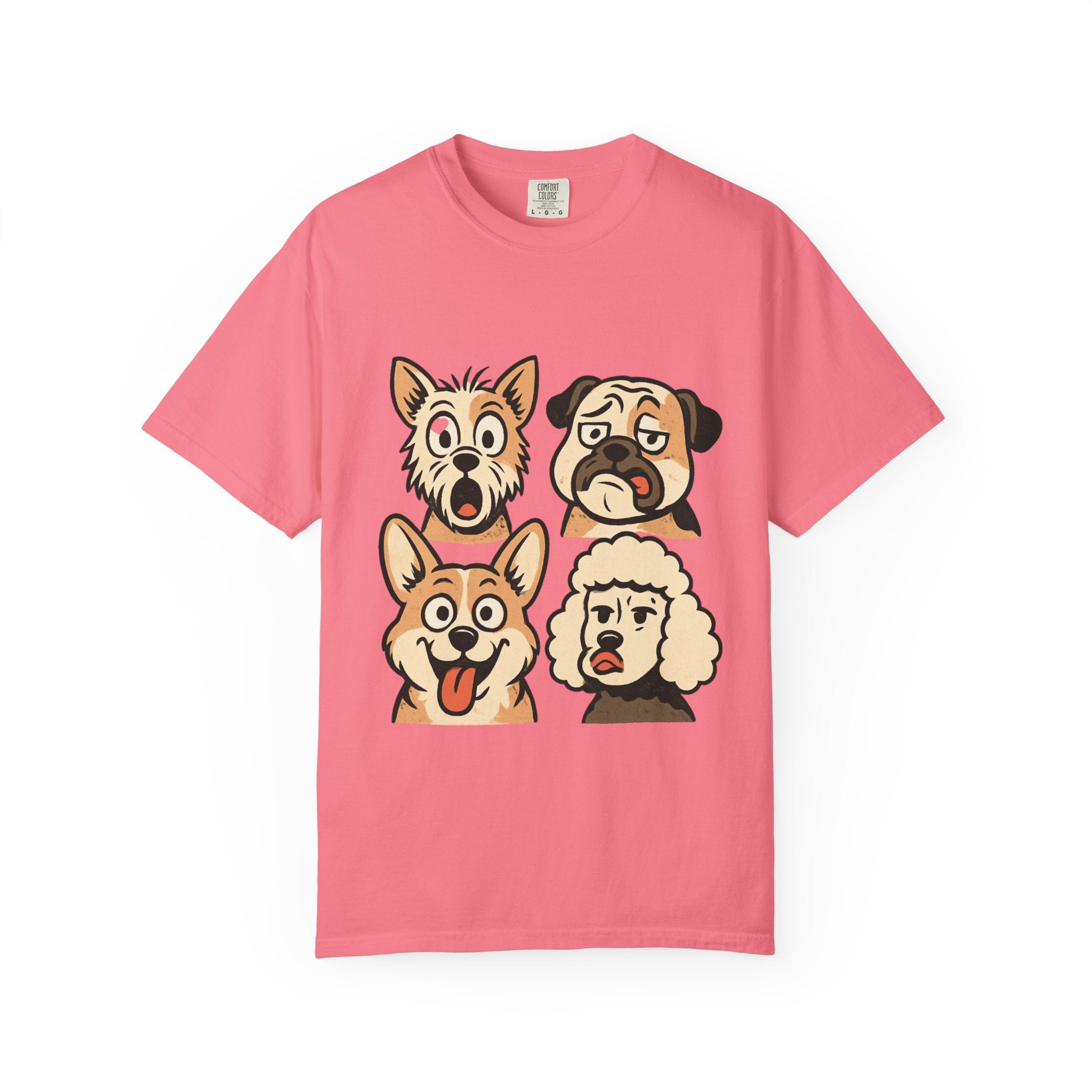 Cartoon Dog Faces T-Shirt