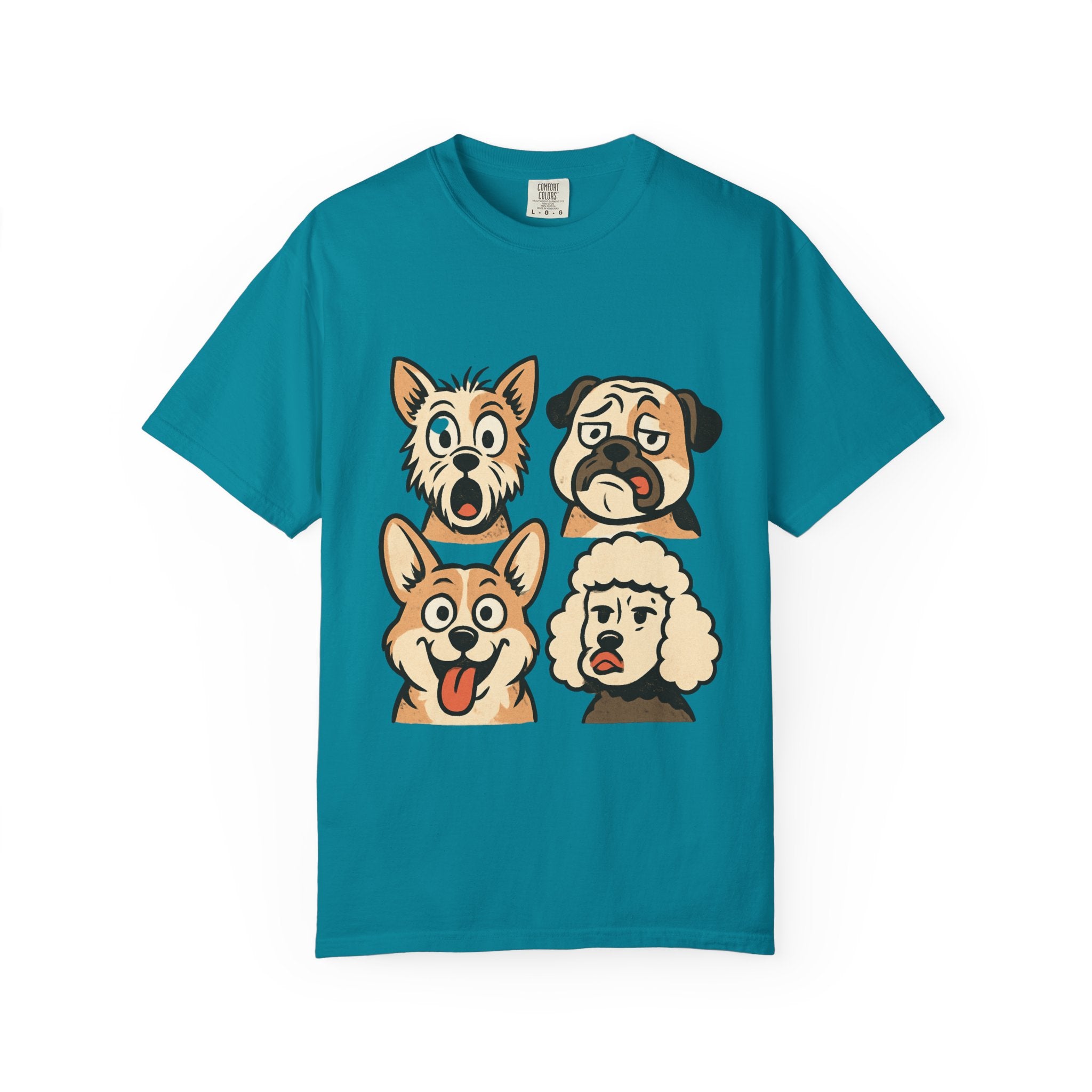 Cartoon Dog Faces T-Shirt