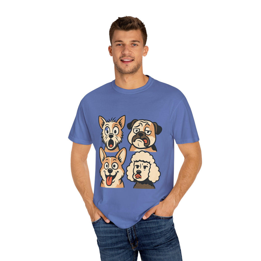 Cartoon Dog Faces T-Shirt