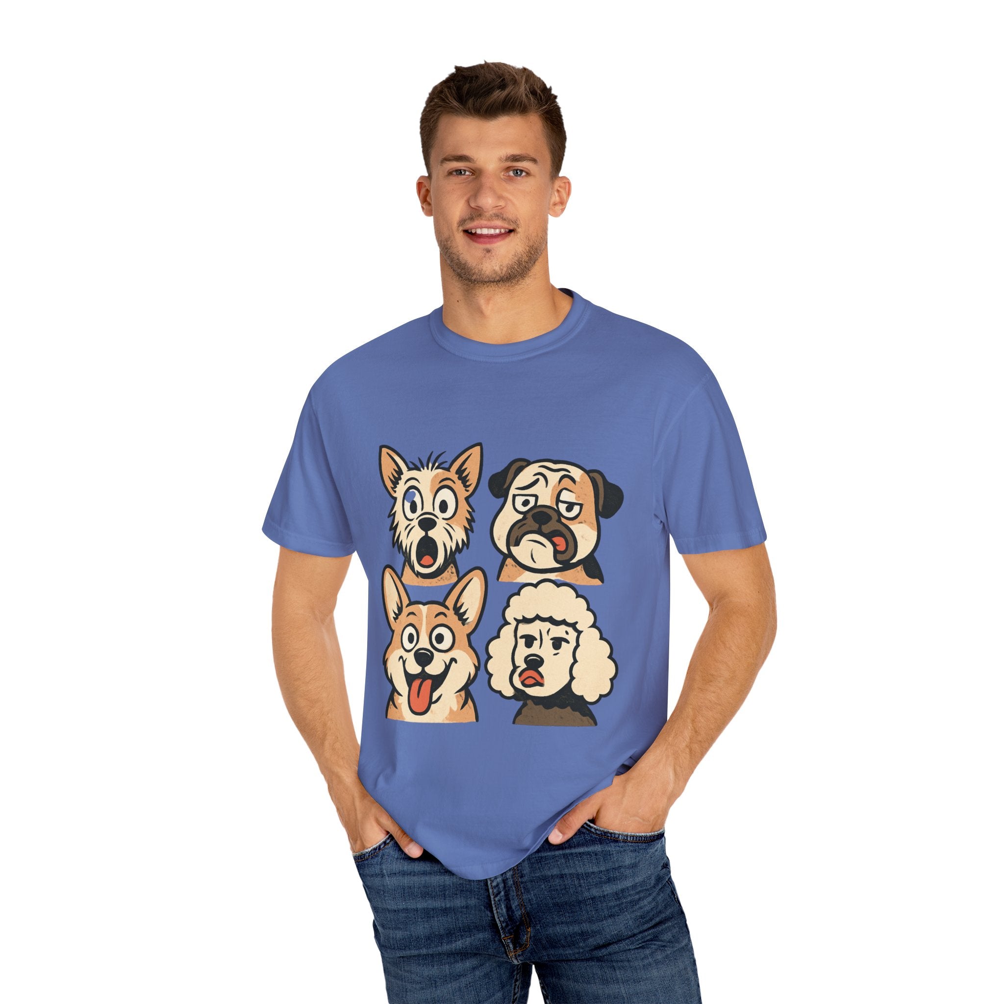 Cartoon Dog Faces T-Shirt