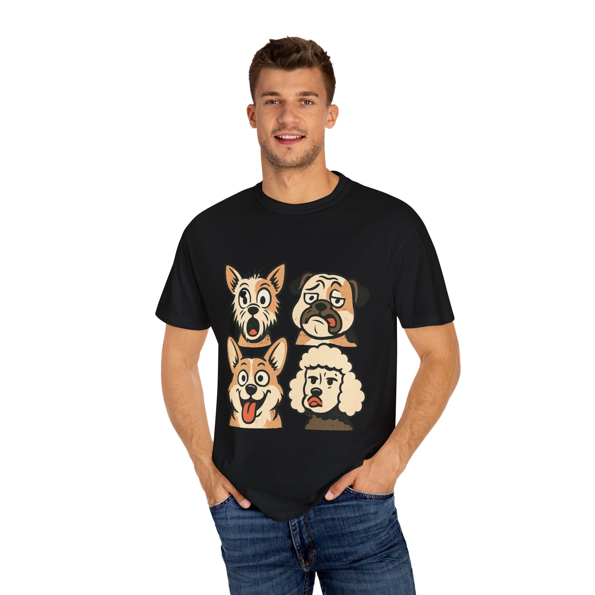 Cartoon Dog Faces T-Shirt