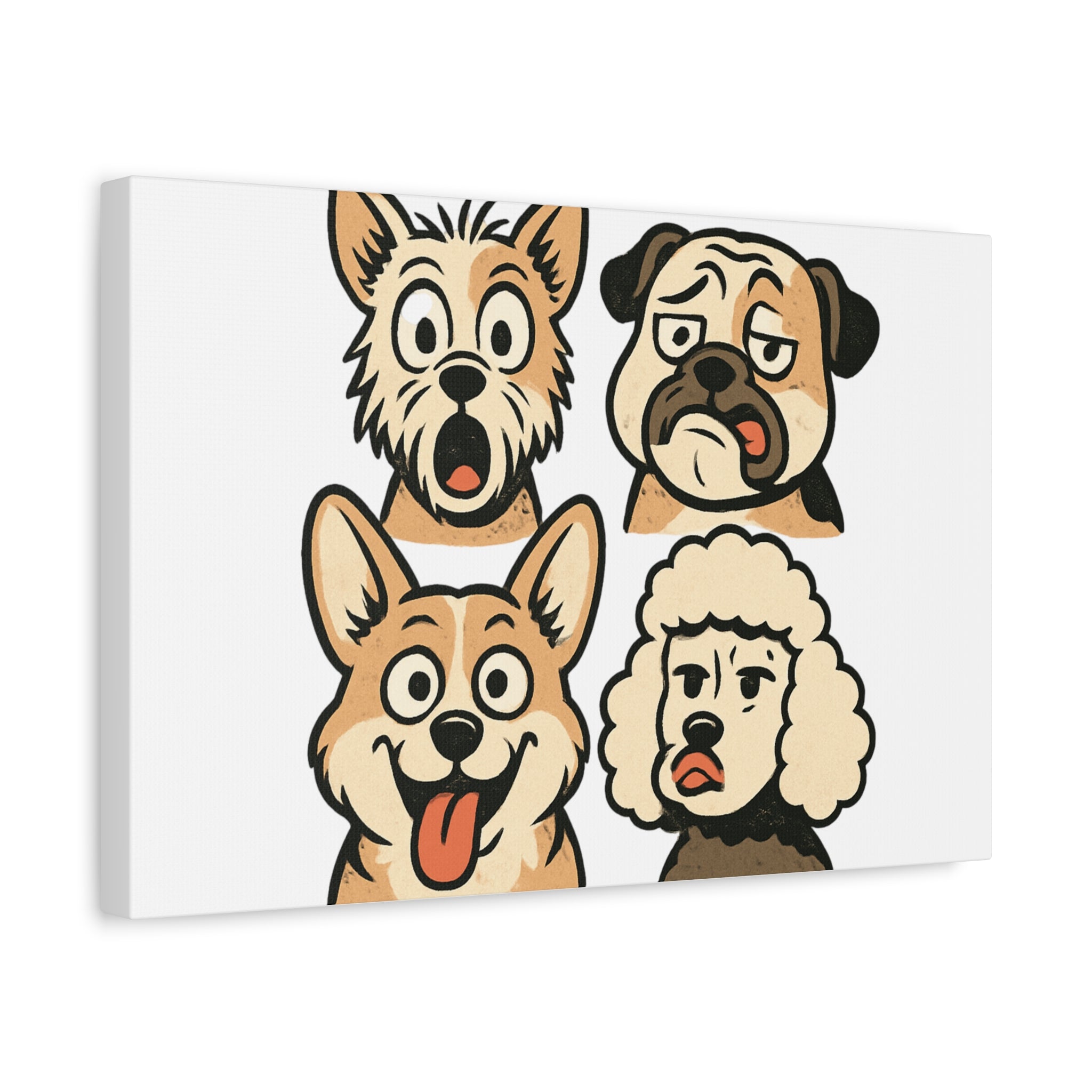 Canvas Print - Dog Faces Wall Art