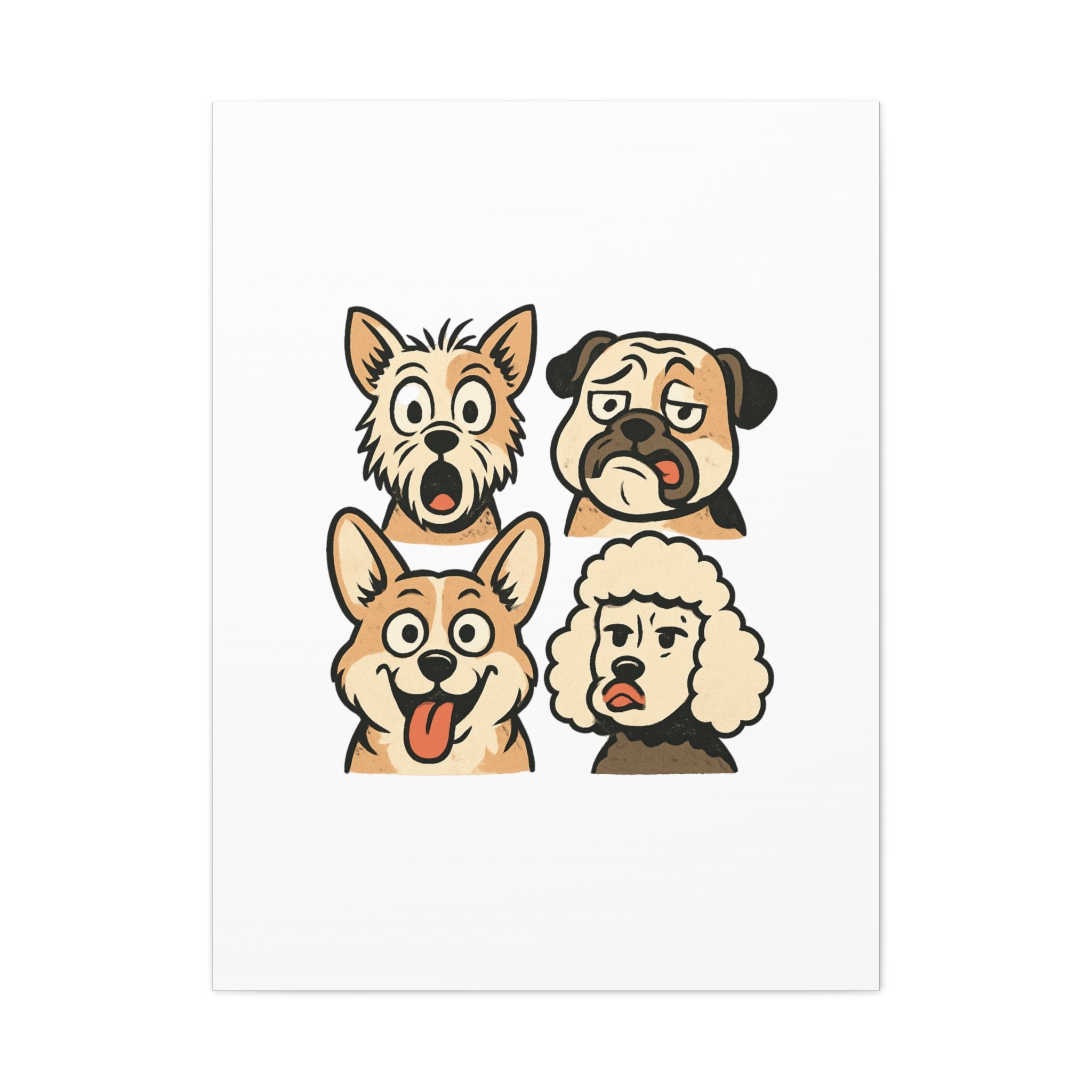 Canvas Print - Dog Faces Wall Art