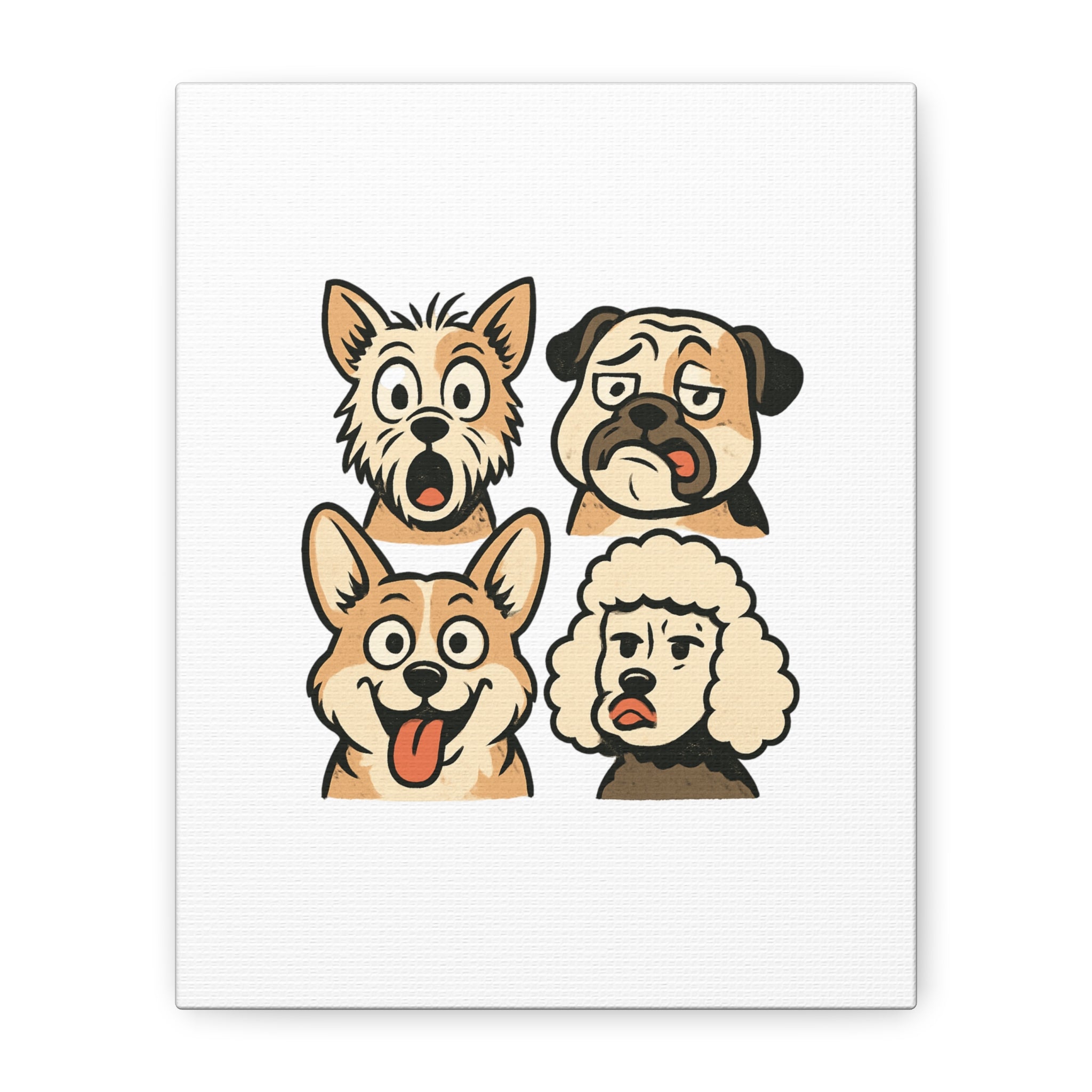 Canvas Print - Dog Faces Wall Art