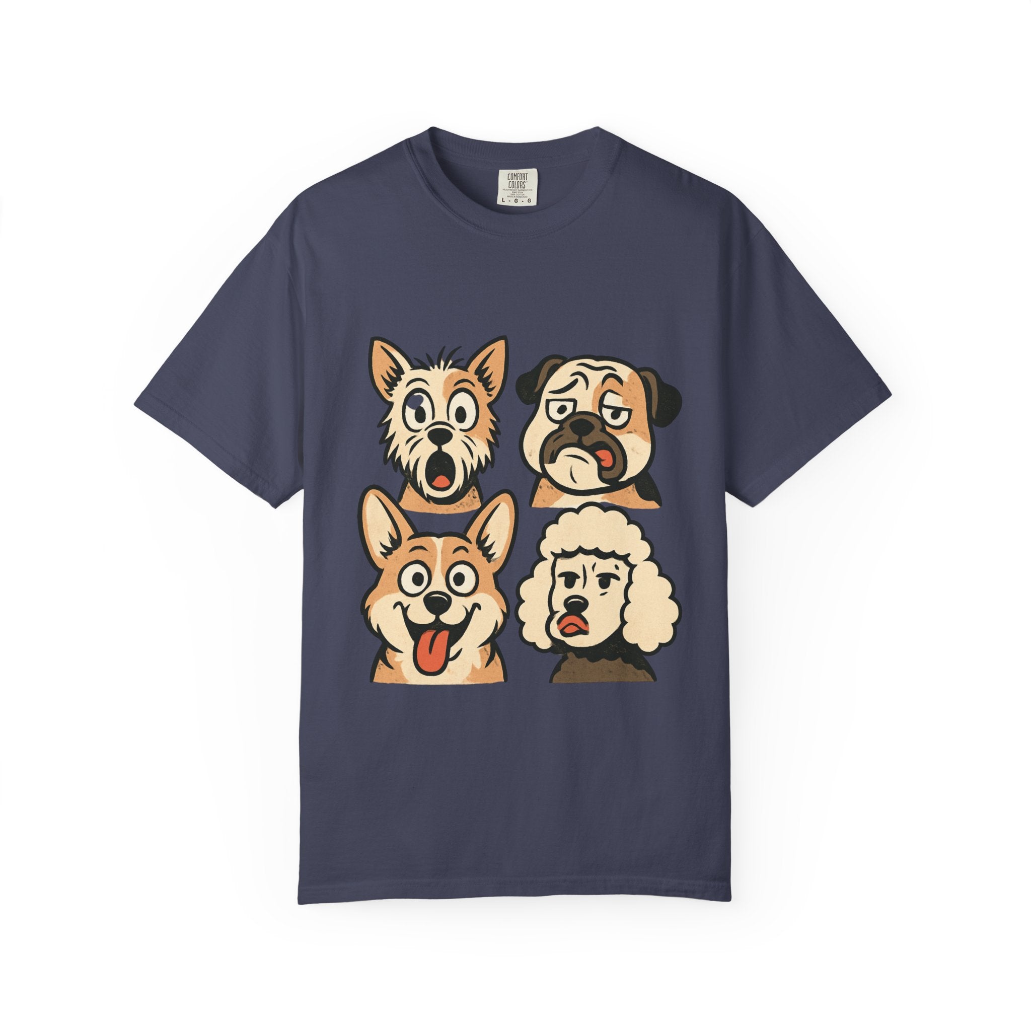 Cartoon Dog Faces T-Shirt