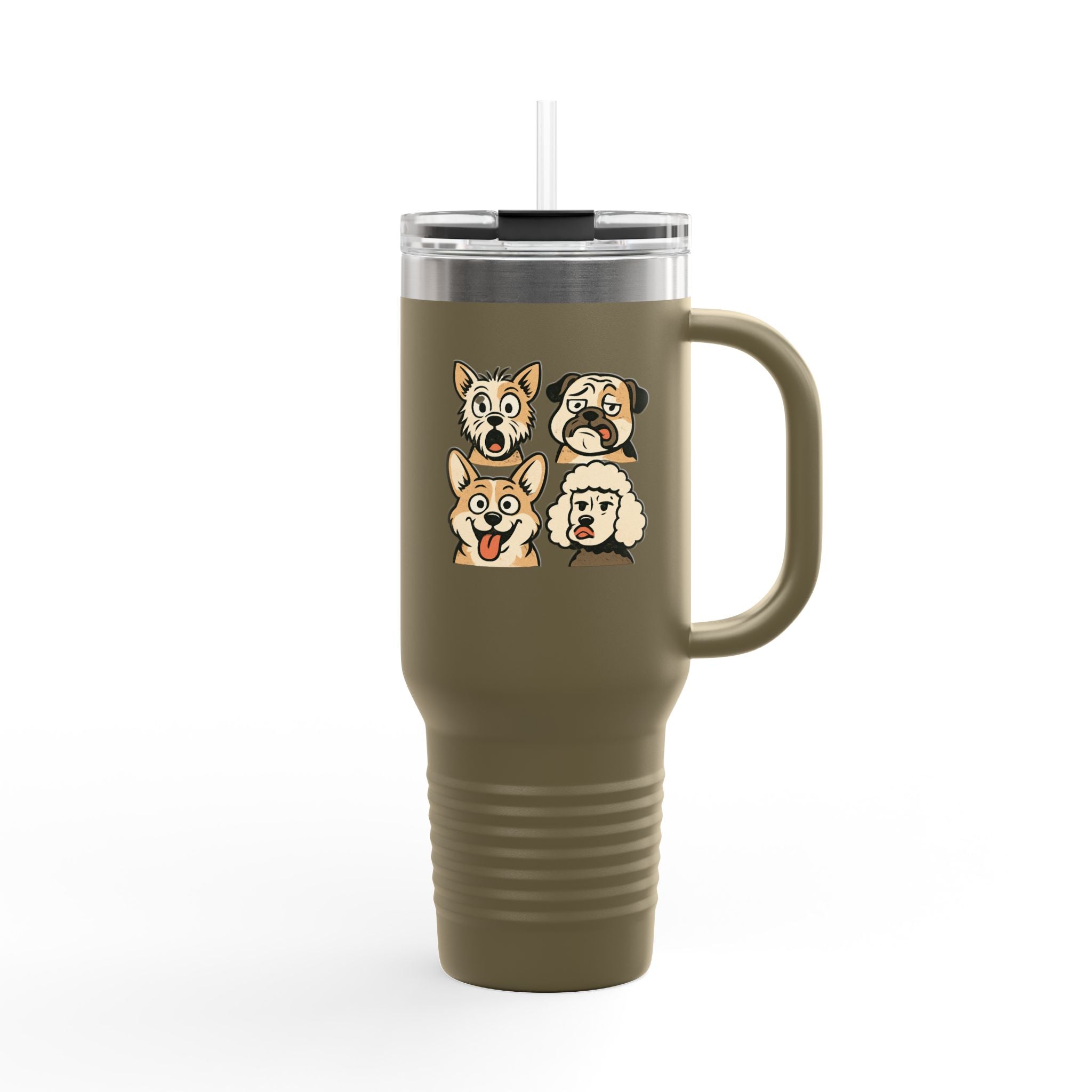 Cute Dog Faces Insulated Travel Mug