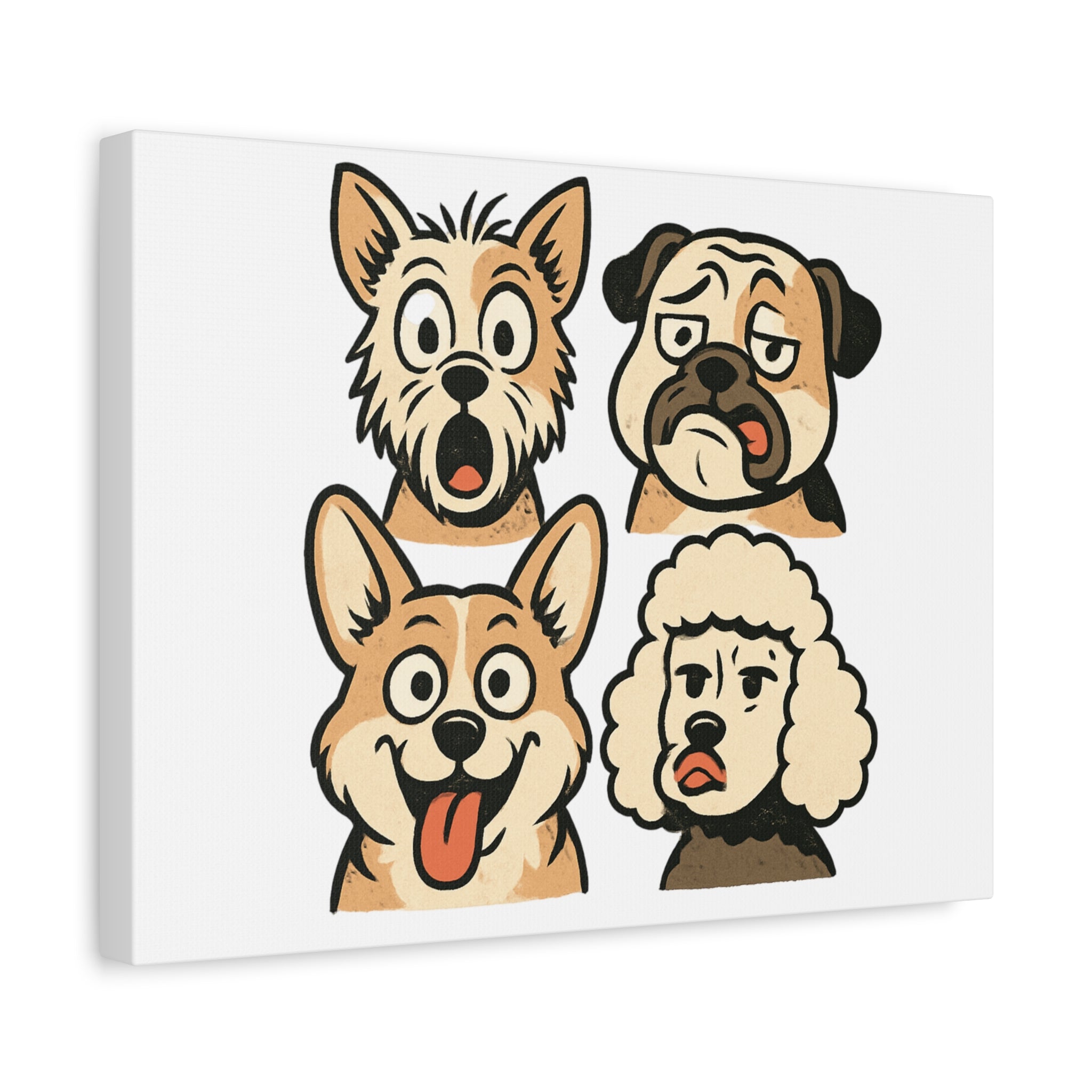 Canvas Print - Dog Faces Wall Art