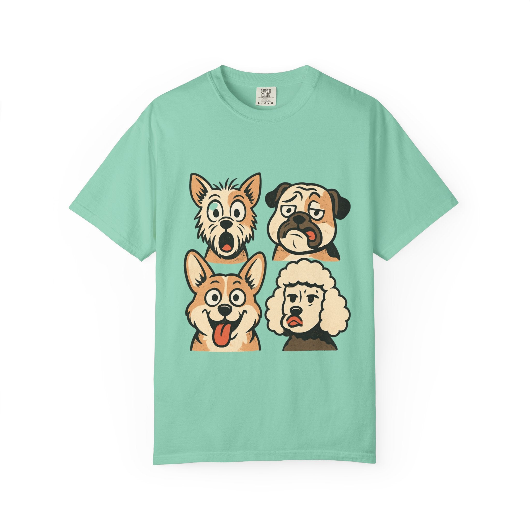 Cartoon Dog Faces T-Shirt
