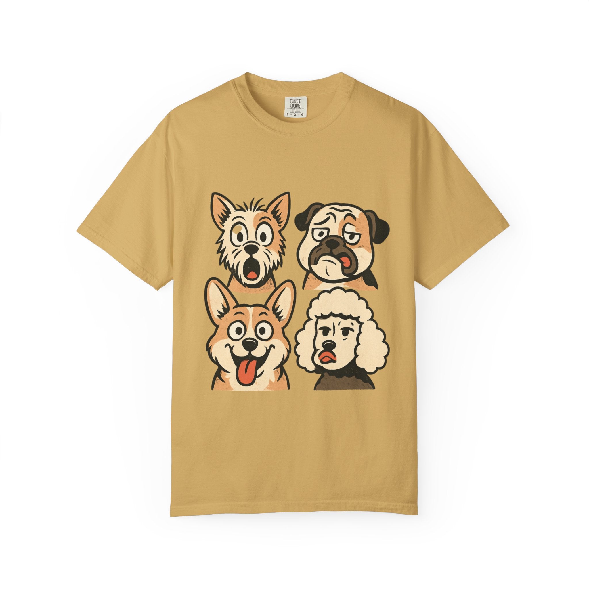 Cartoon Dog Faces T-Shirt