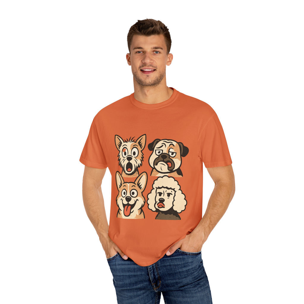 Cartoon Dog Faces T-Shirt