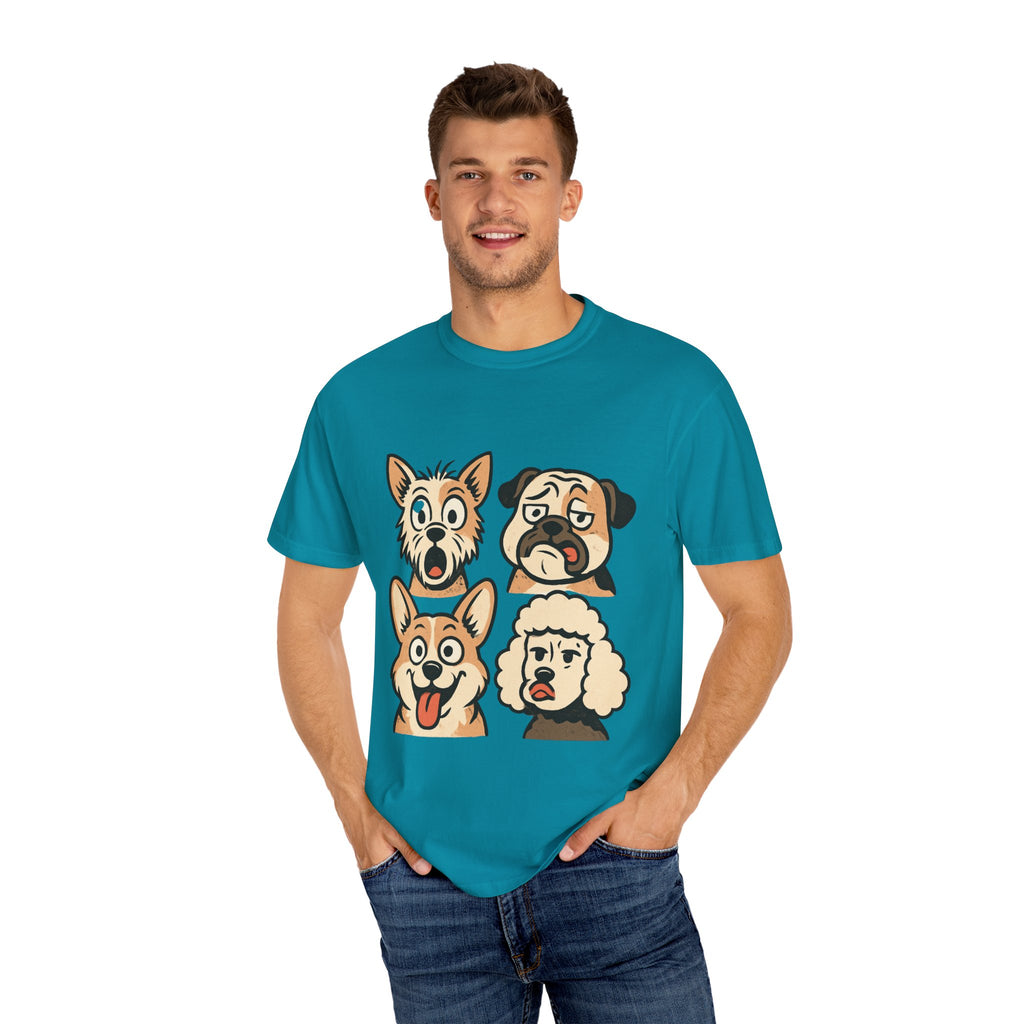 Cartoon Dog Faces T-Shirt