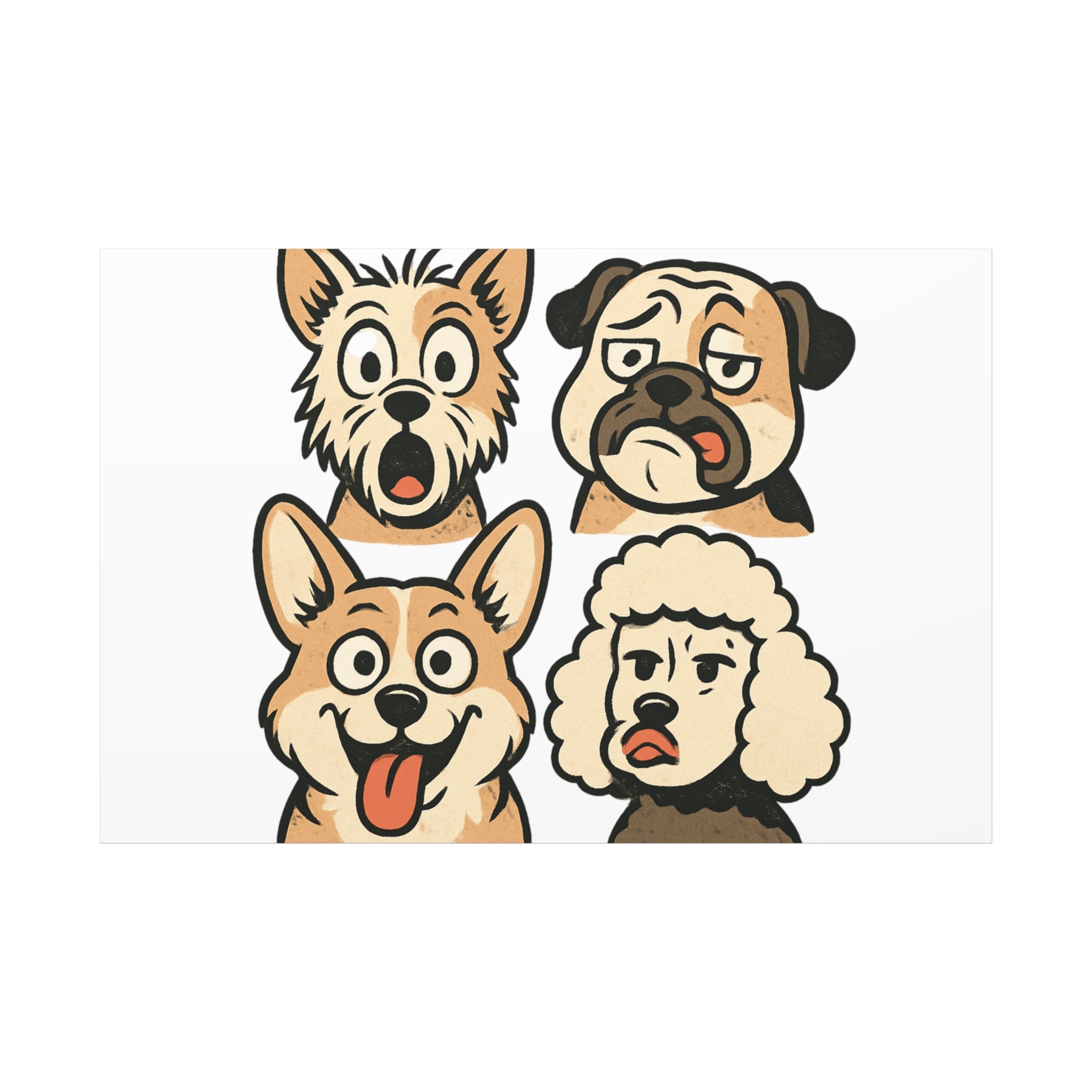 Canvas Print - Dog Faces Wall Art