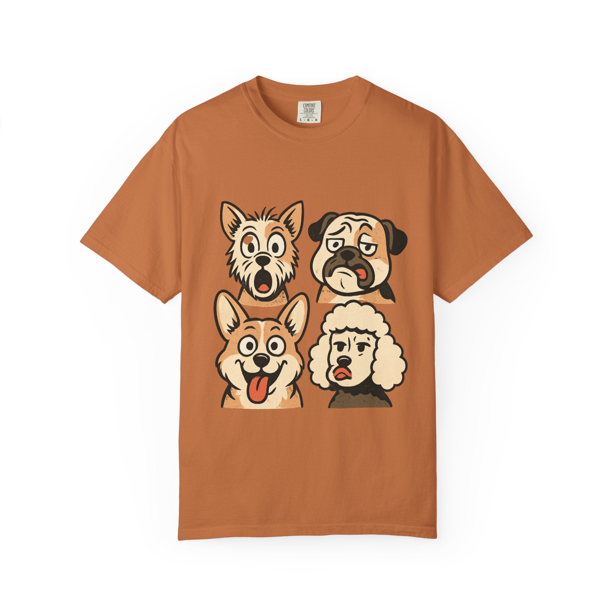 Cartoon Dog Faces T-Shirt