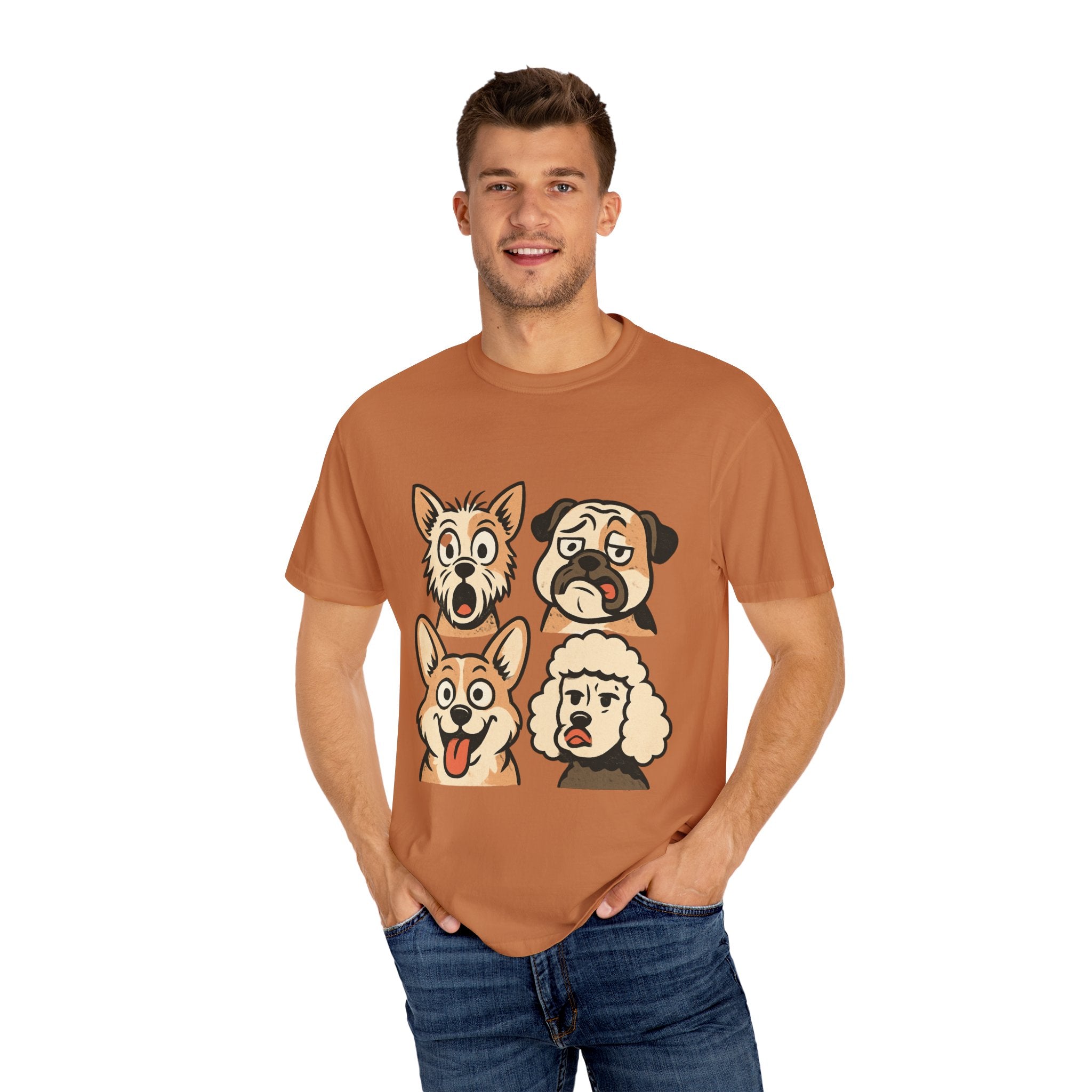 Cartoon Dog Faces T-Shirt