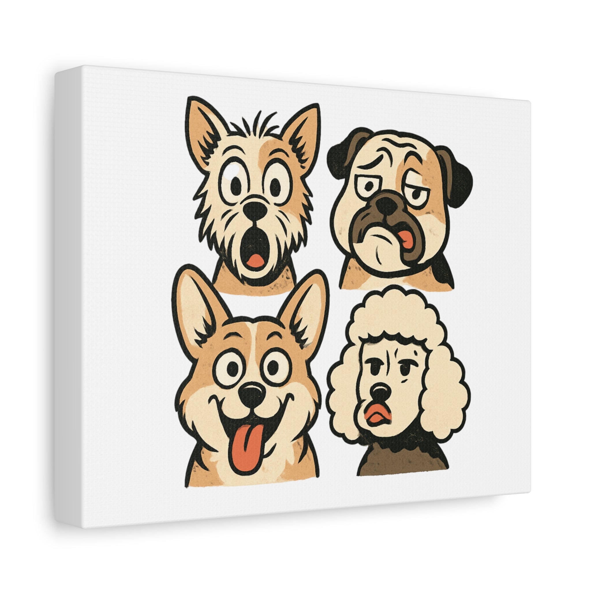Canvas Print - Dog Faces Wall Art