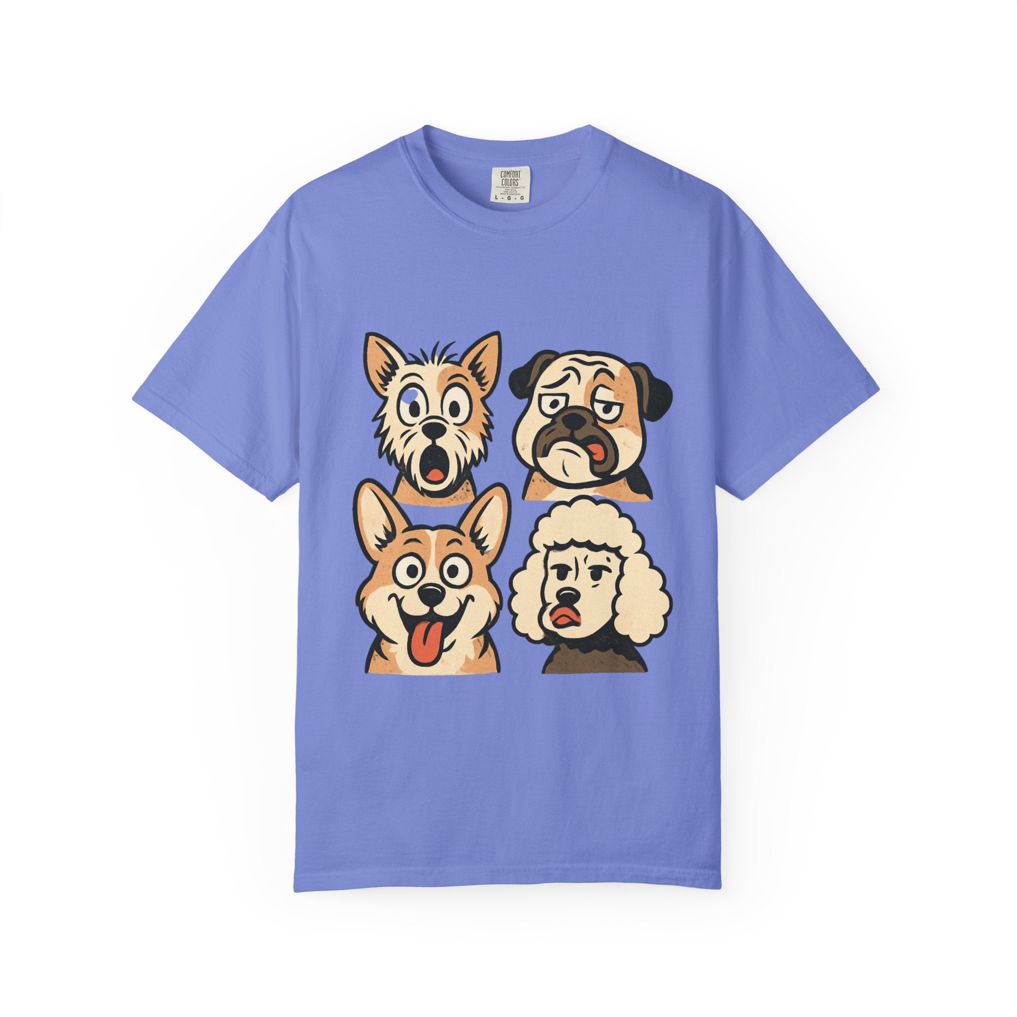 Cartoon Dog Faces T-Shirt