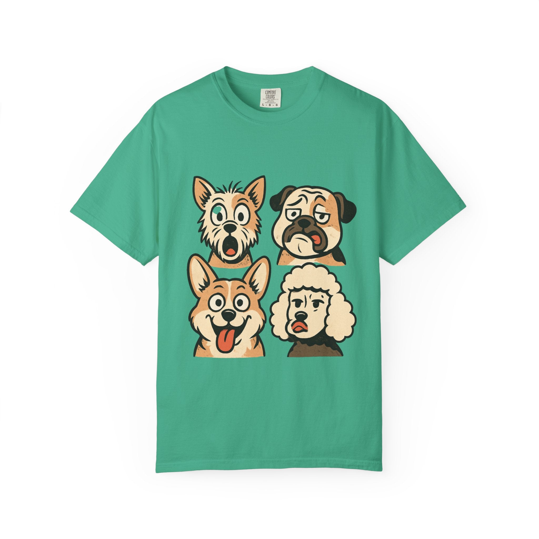 Cartoon Dog Faces T-Shirt