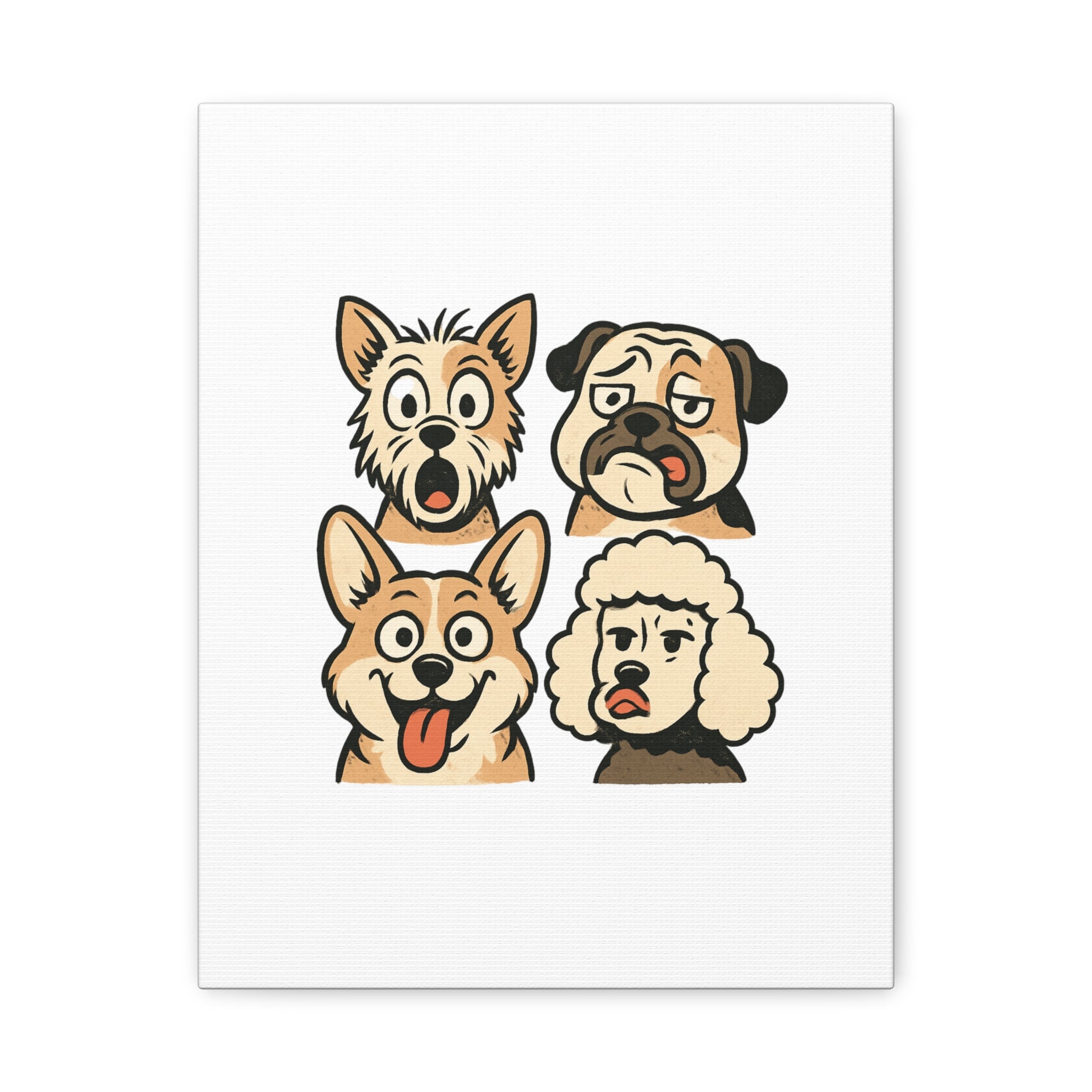 Canvas Print - Dog Faces Wall Art