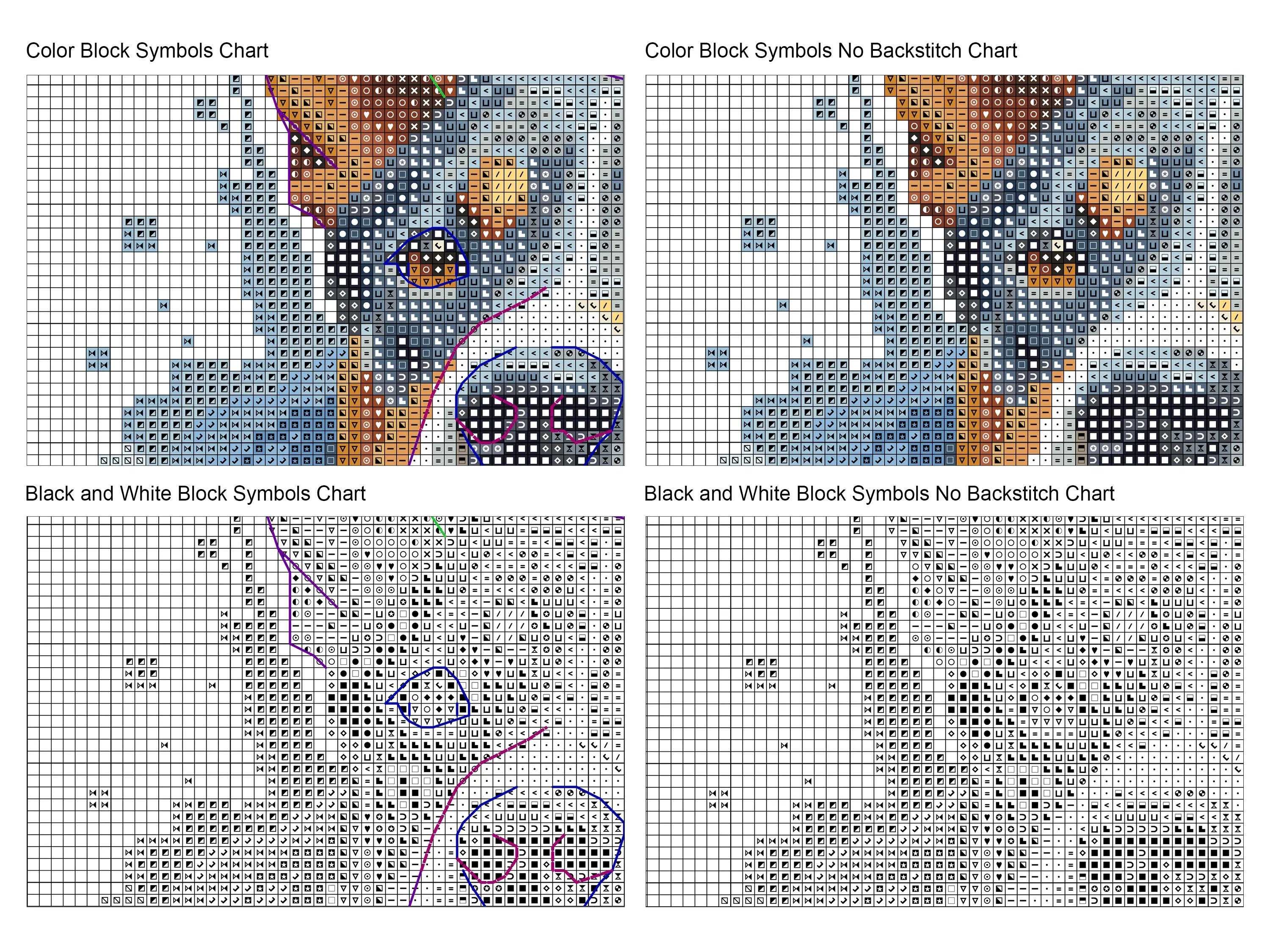Watercolor Australian Cattle Dog - PDF Cross Stitch Pattern
