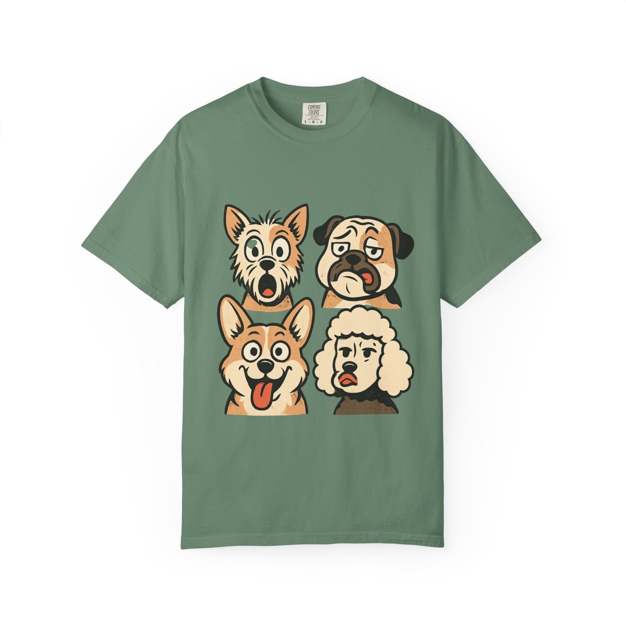 Cartoon Dog Faces T-Shirt