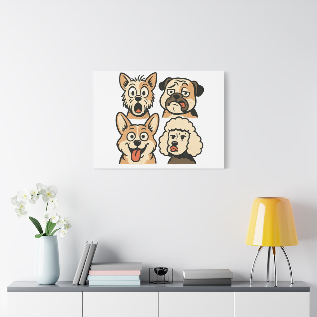 Canvas Print - Dog Faces Wall Art