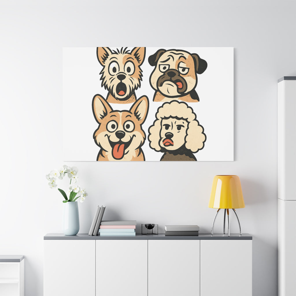 Canvas Print - Dog Faces Wall Art