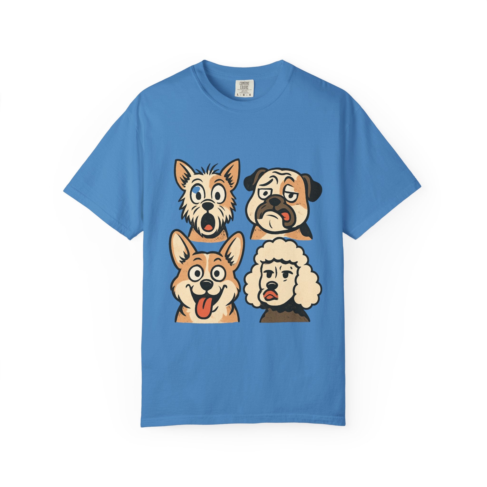 Cartoon Dog Faces T-Shirt