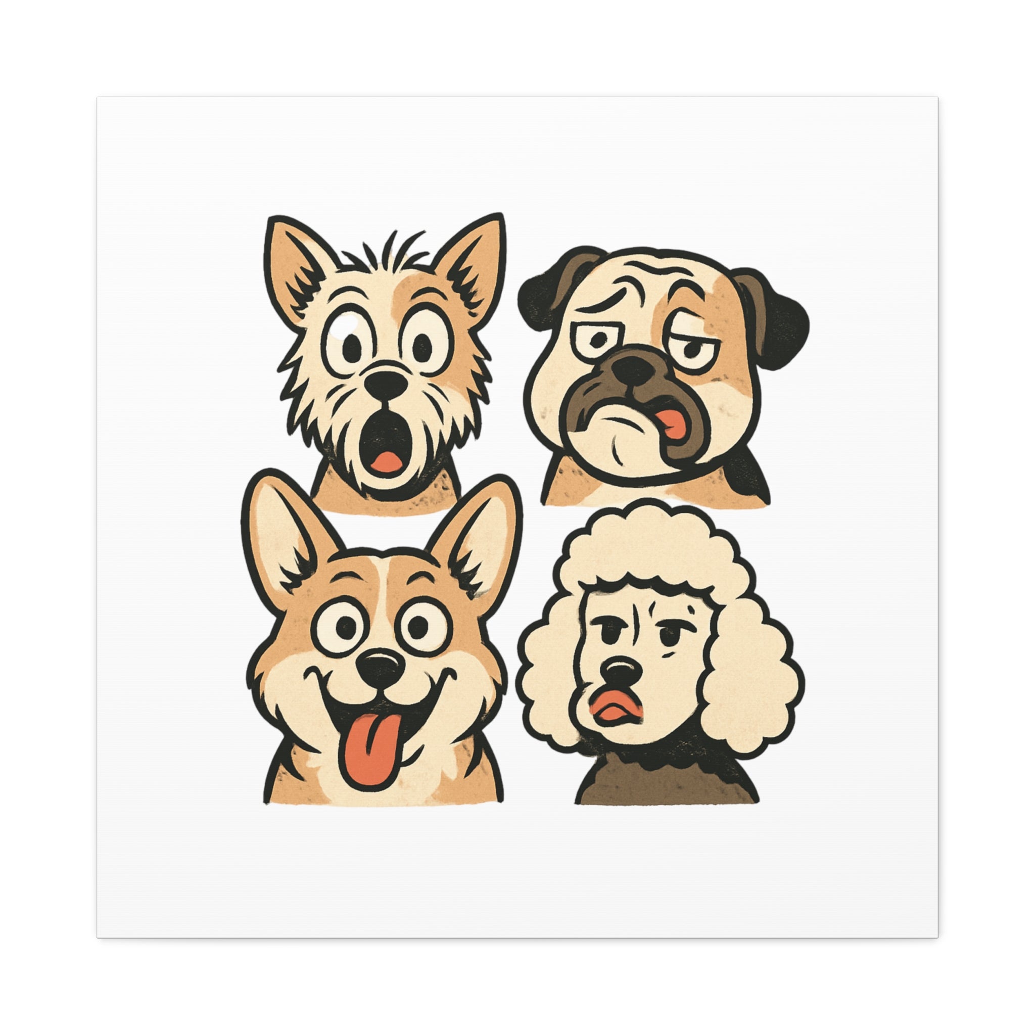 Canvas Print - Dog Faces Wall Art