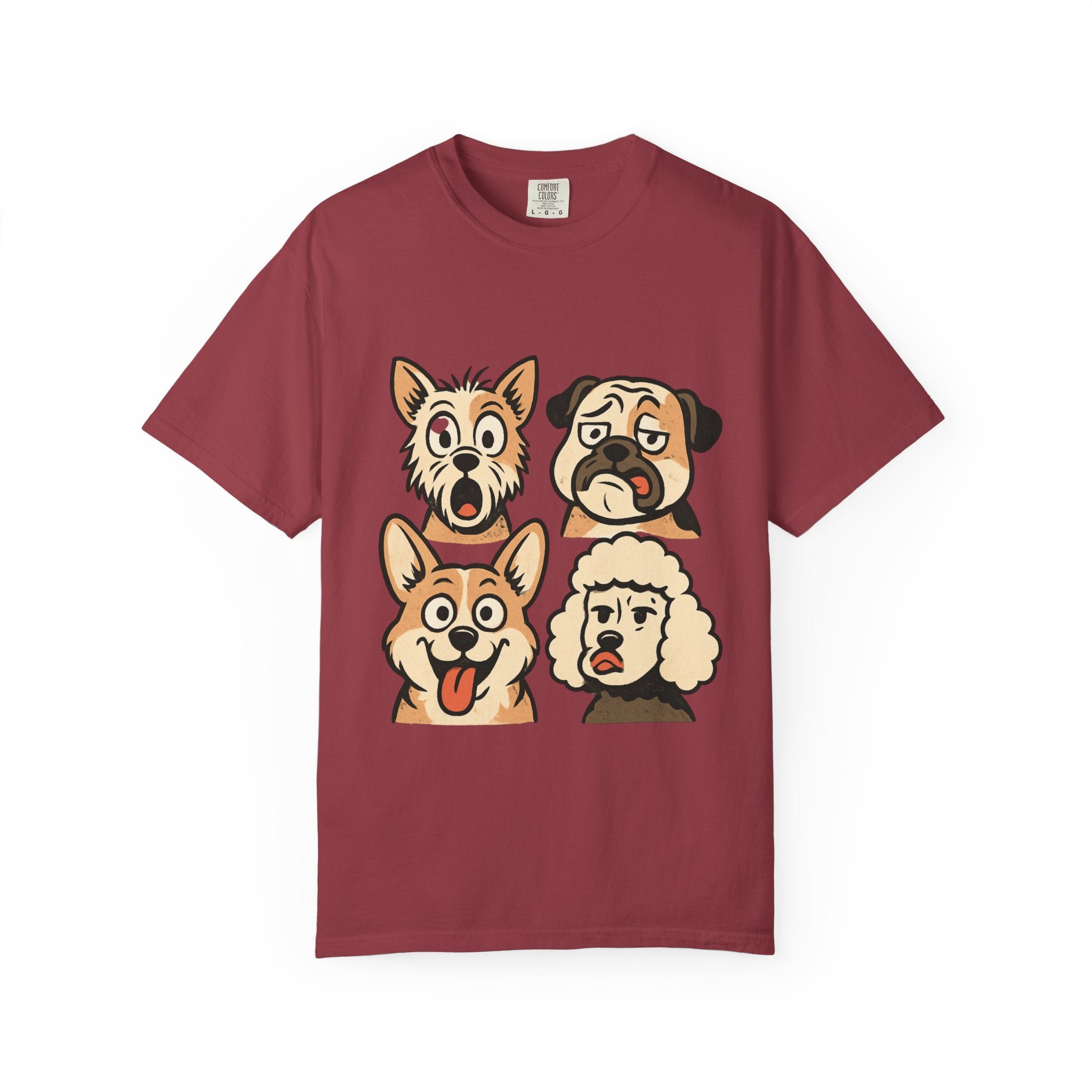 Cartoon Dog Faces T-Shirt