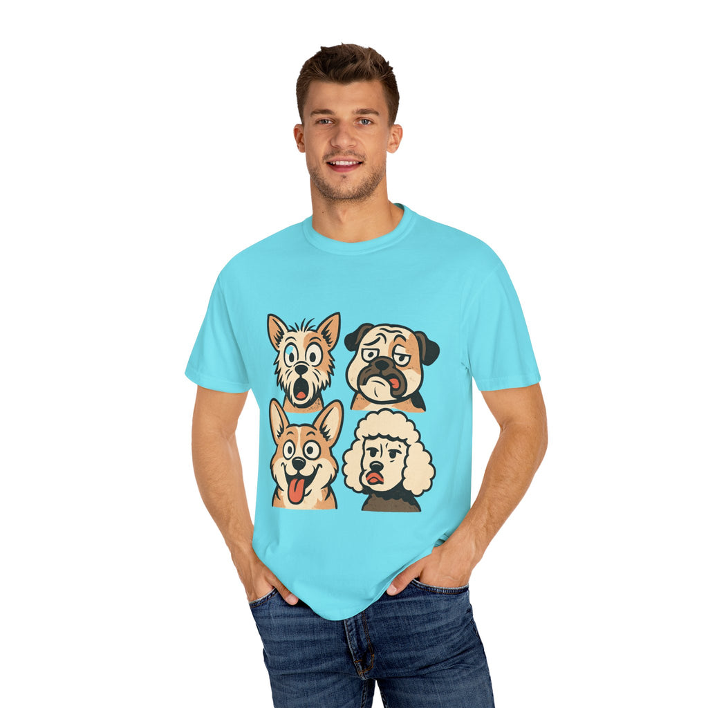 Cartoon Dog Faces T-Shirt