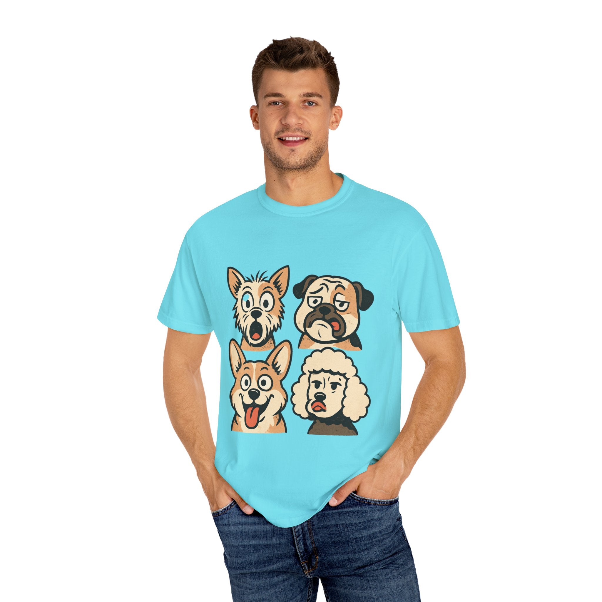 Cartoon Dog Faces T-Shirt