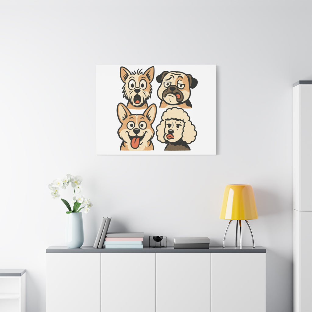 Canvas Print - Dog Faces Wall Art