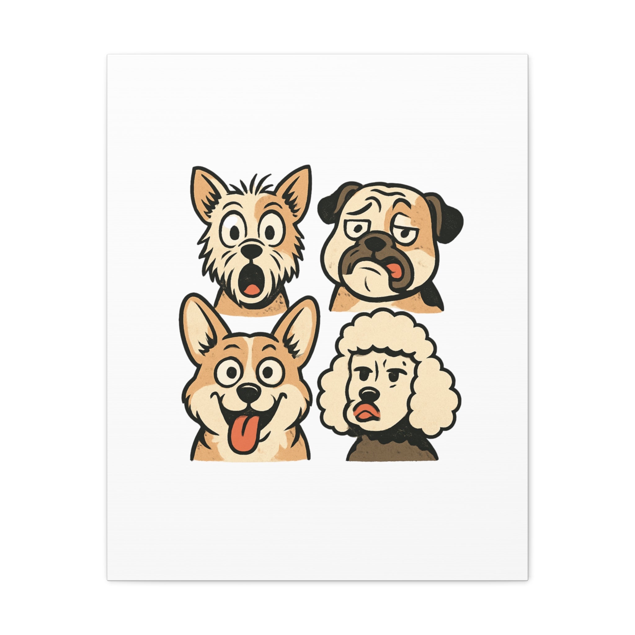 Canvas Print - Dog Faces Wall Art
