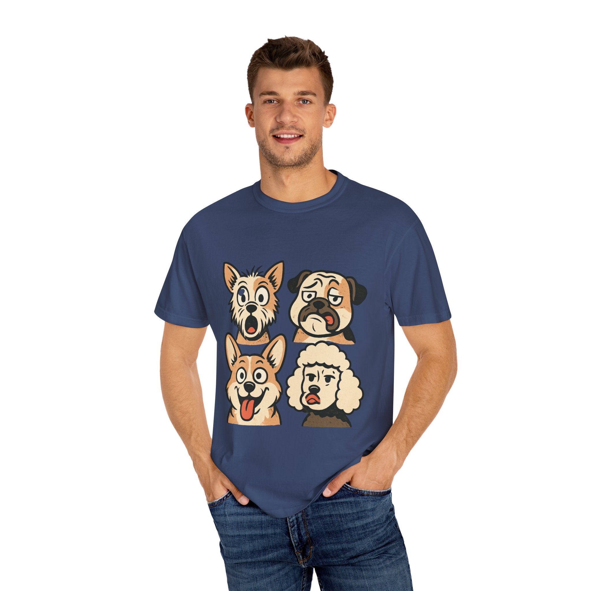 Cartoon Dog Faces T-Shirt