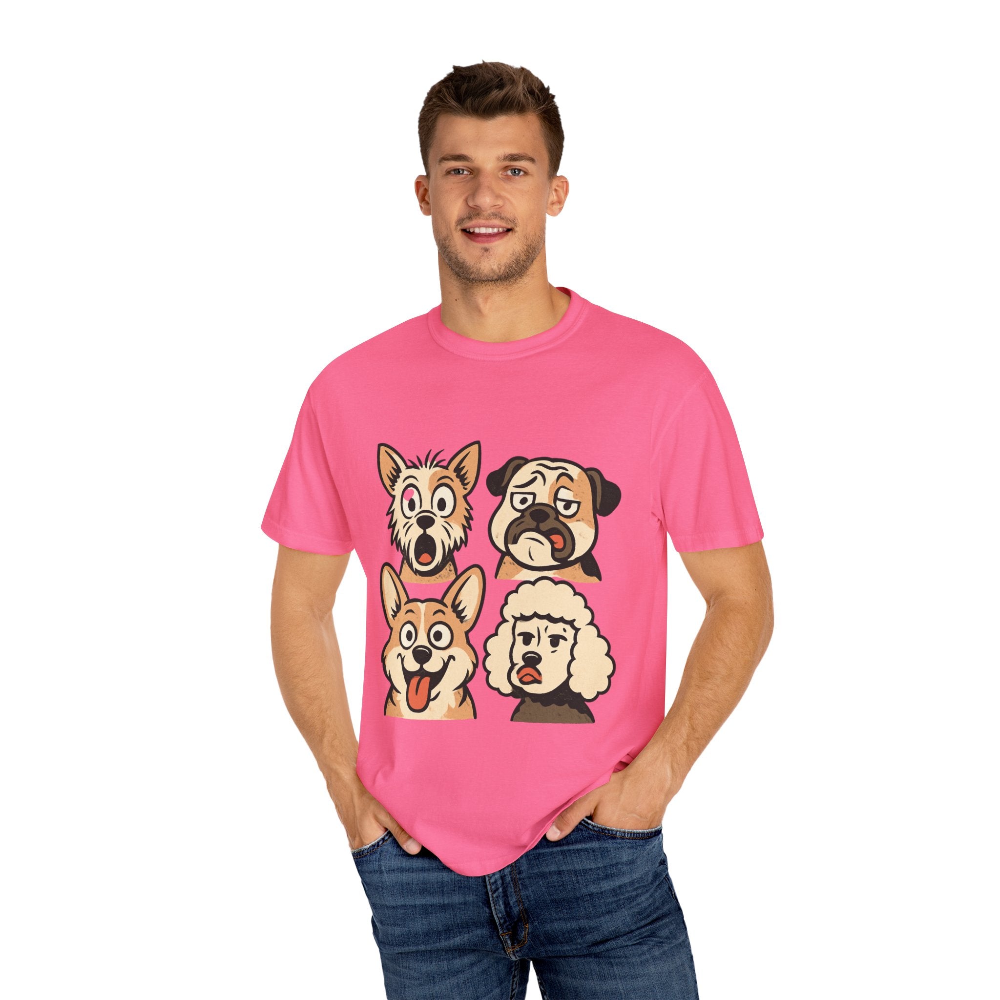 Cartoon Dog Faces T-Shirt