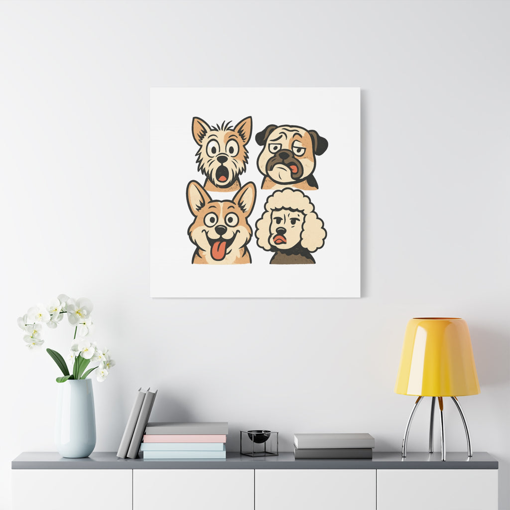Canvas Print - Dog Faces Wall Art