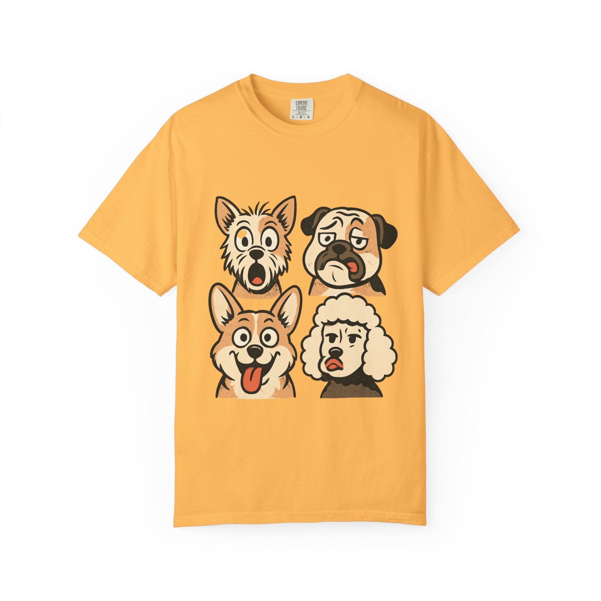 Cartoon Dog Faces T-Shirt