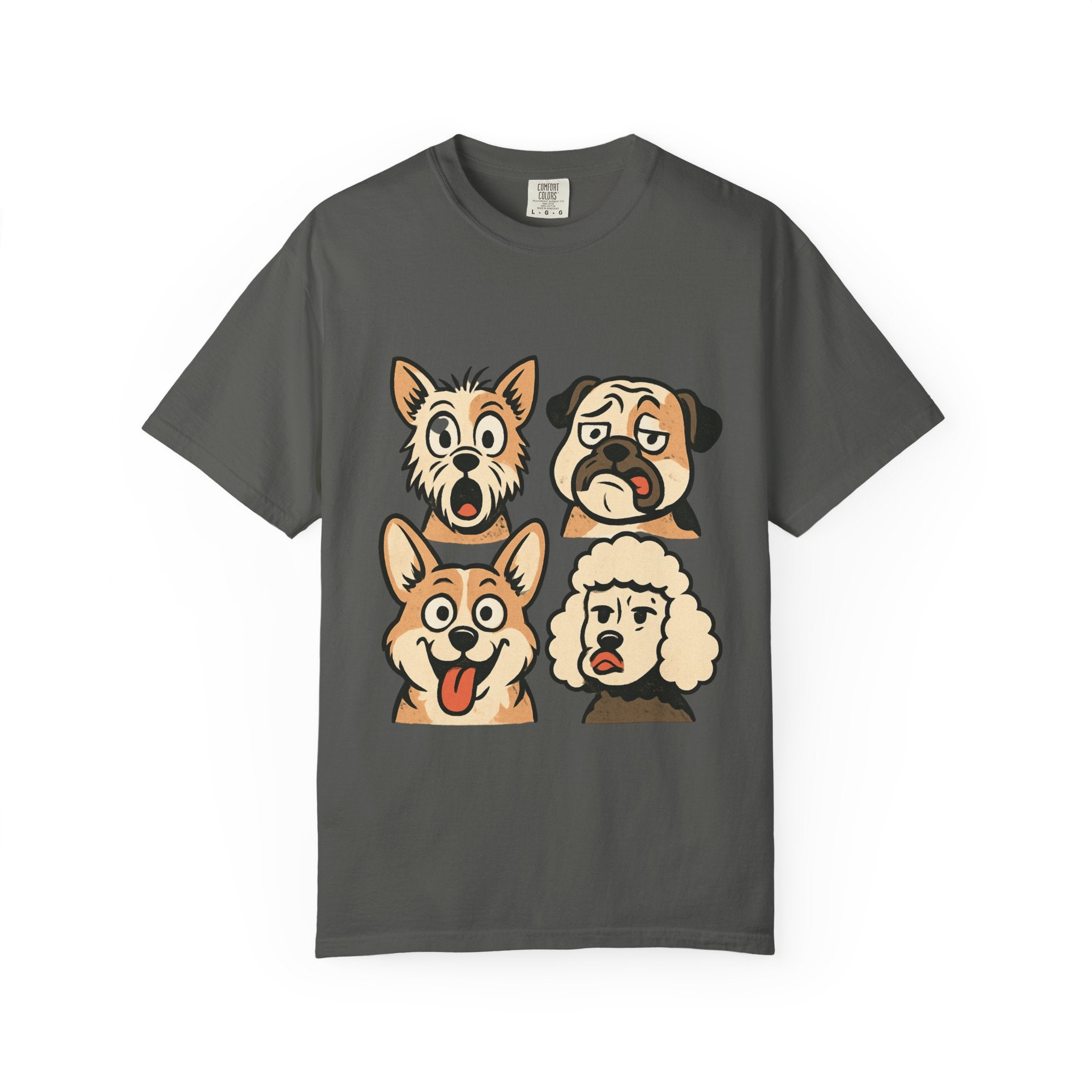 Cartoon Dog Faces T-Shirt