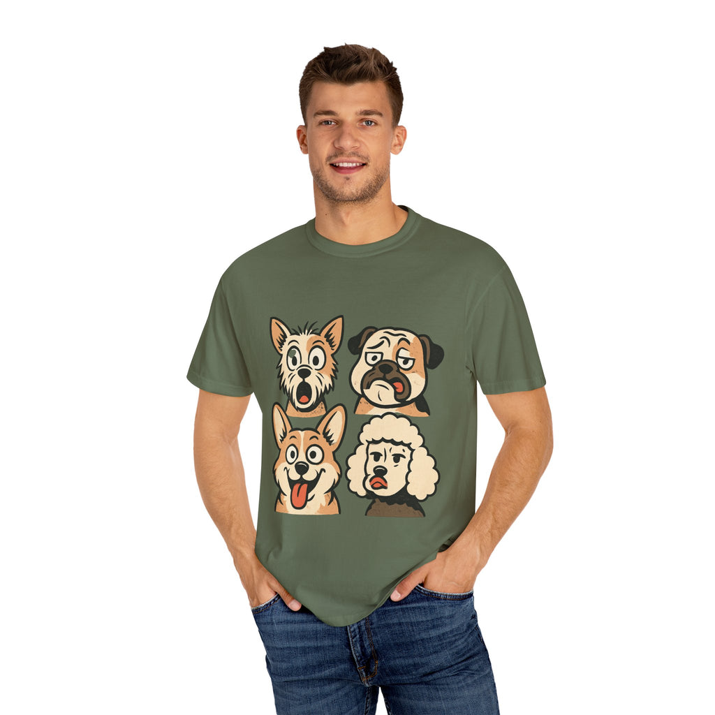 Cartoon Dog Faces T-Shirt